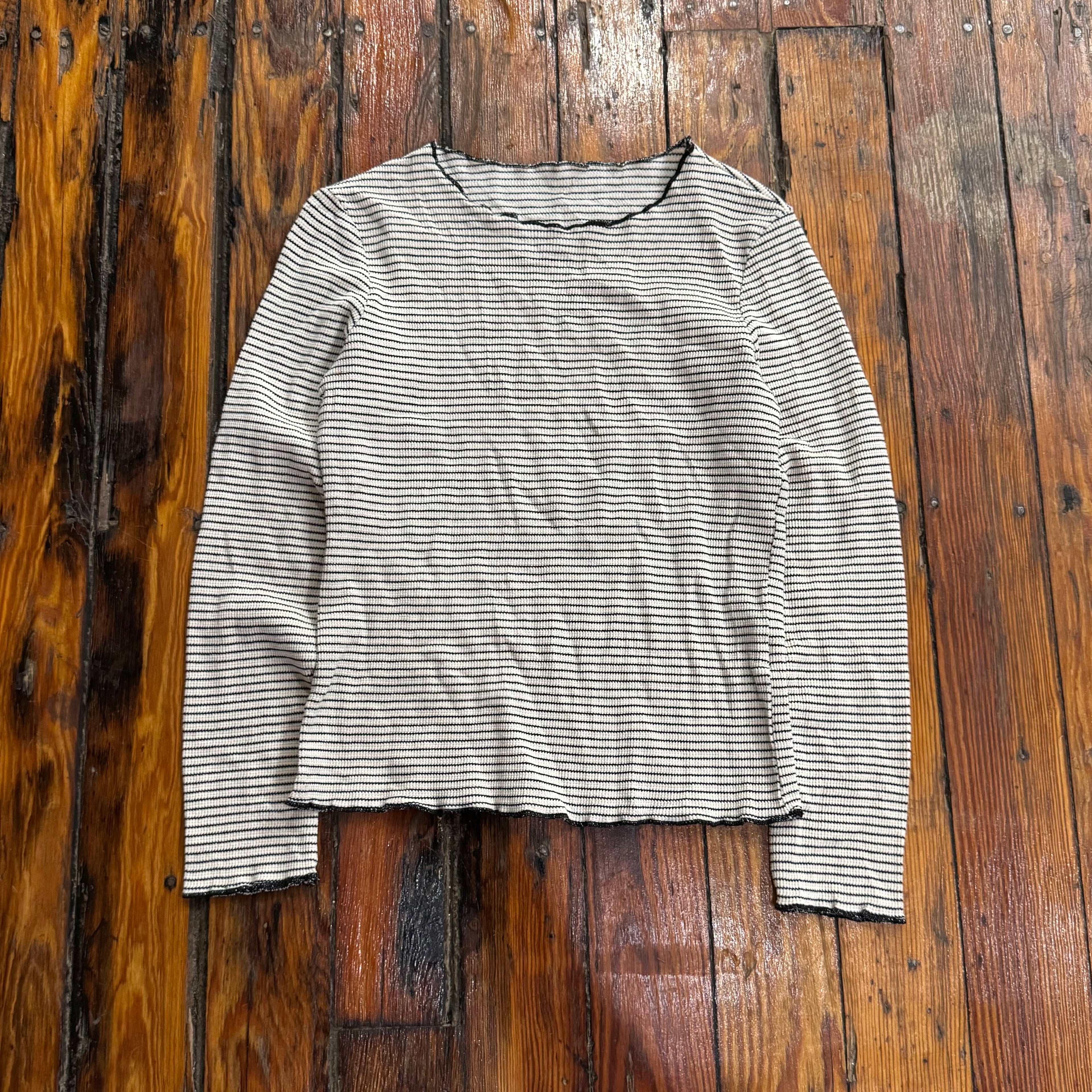 Vintage Striped Long Sleeve T-Shirt Sz S