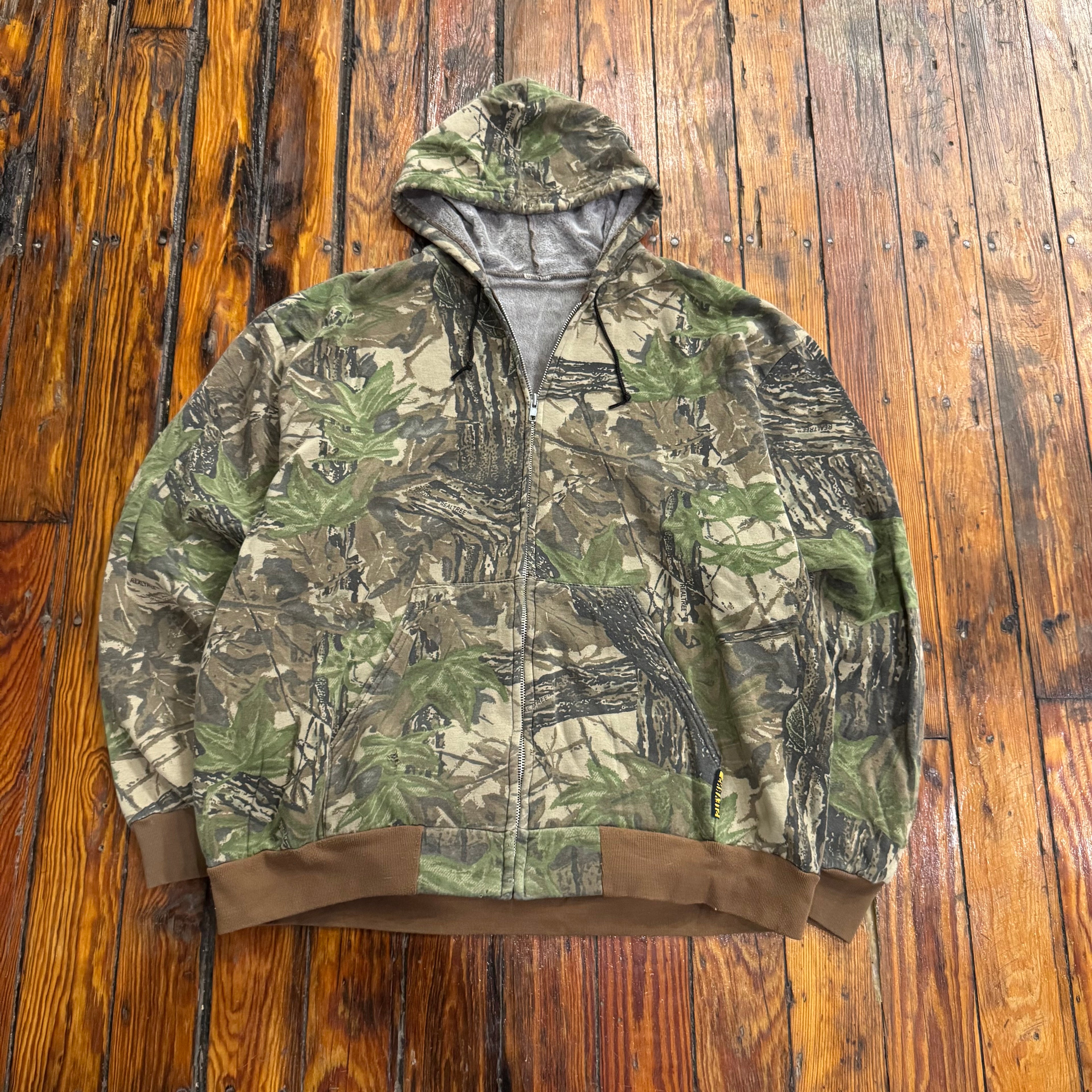 Vintage Camo Hooded Jacket Sz L
