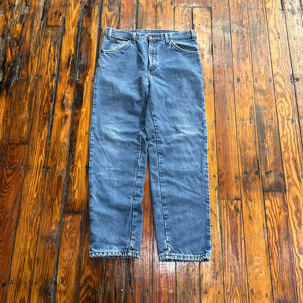 Vintage Flannel lined Dickies Denim Jeans Sz 33 X 30