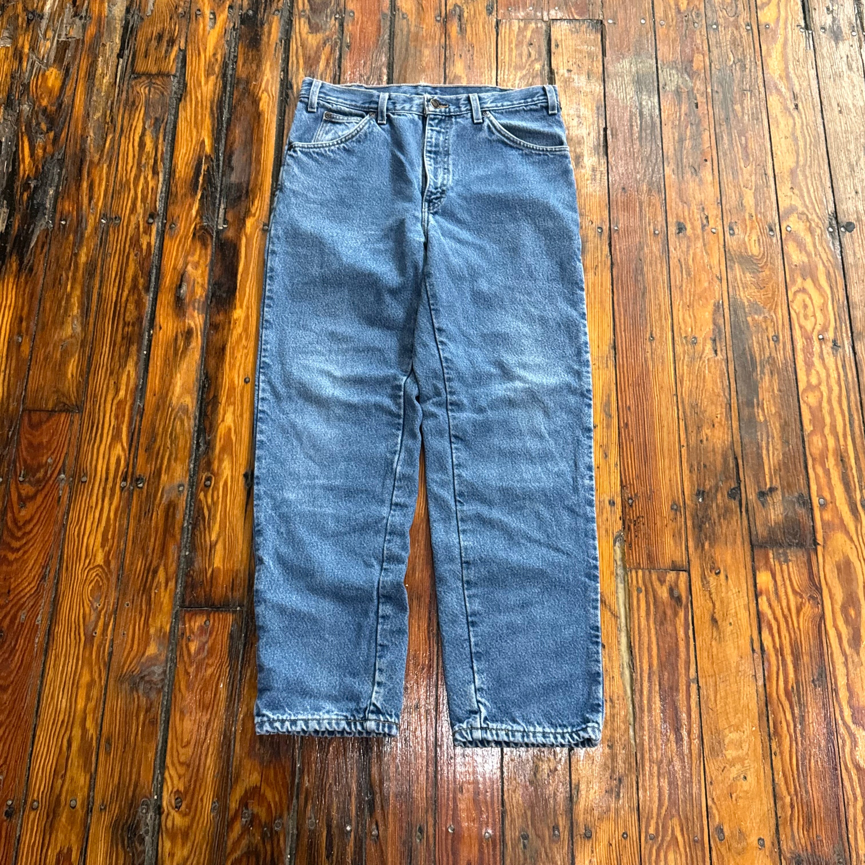 Vintage Flannel lined Dickies Denim Jeans Sz 33 X 30