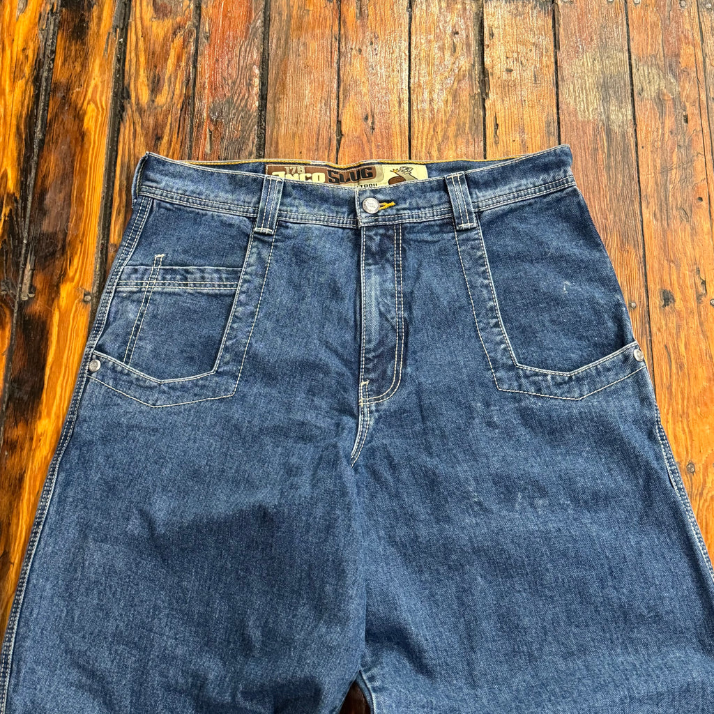 Y2K Jnco Slug Baggy Denim Jeans Sz 36x32