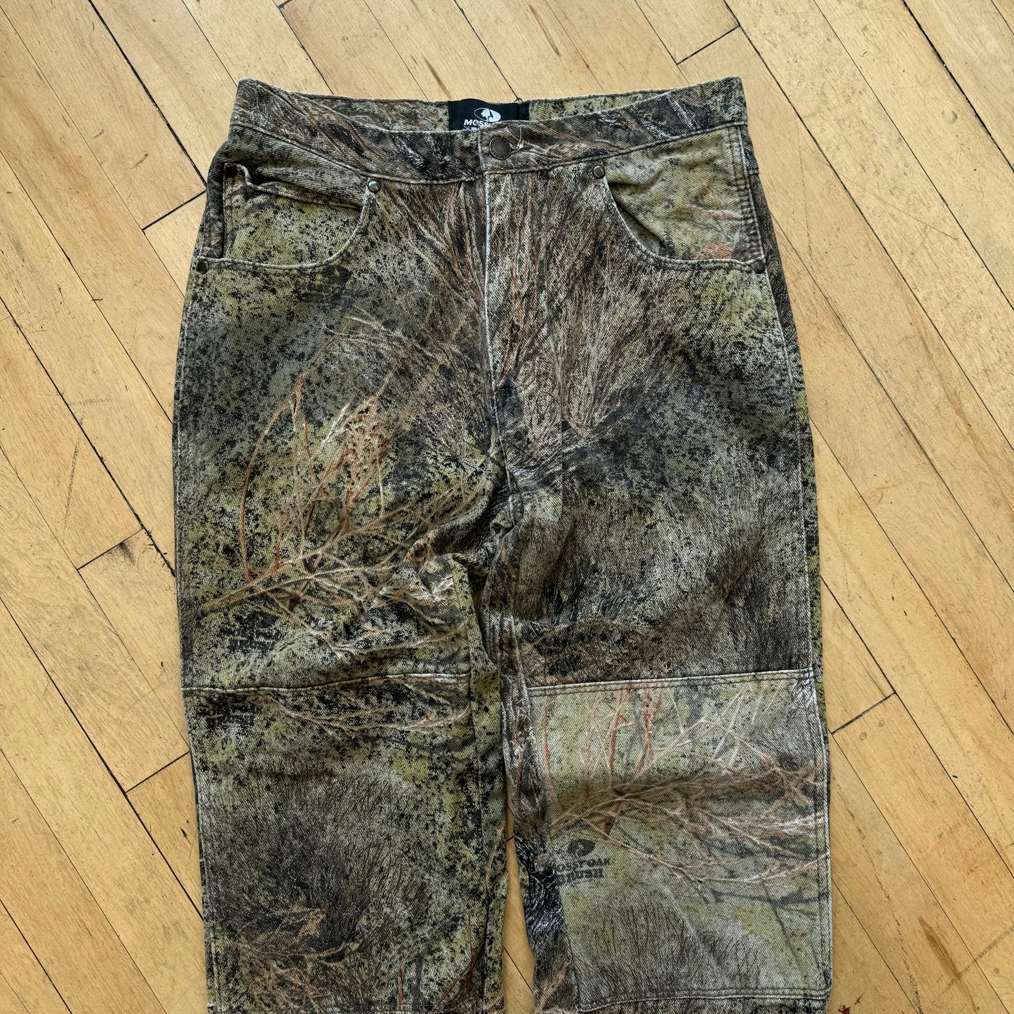 Vintage Mossy Oak Camo Double Knee Kahki Pants Sz 30x30