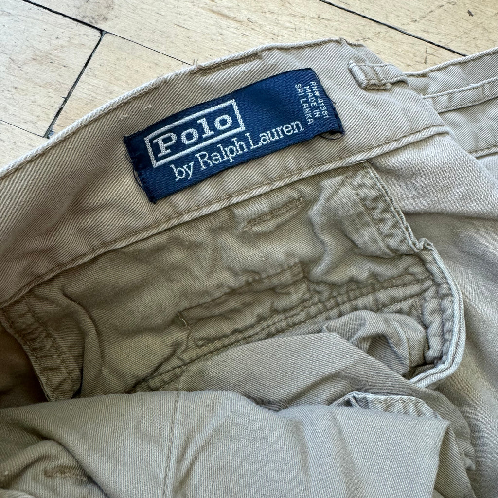 Vintage Polo Ralph Lauren Baggy Cargo Pocket Pants Sz 36x30
