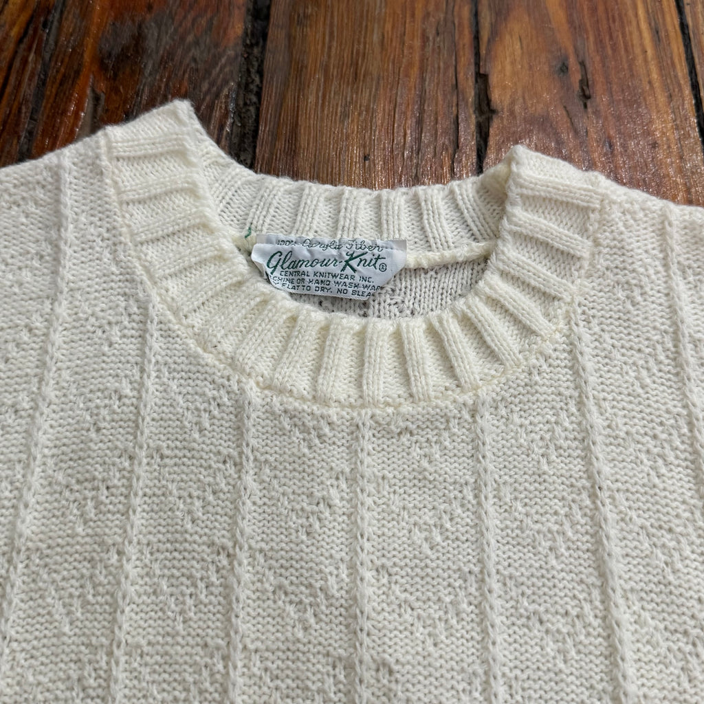 Vintage Glamour Knit Sweater Vest Sz L