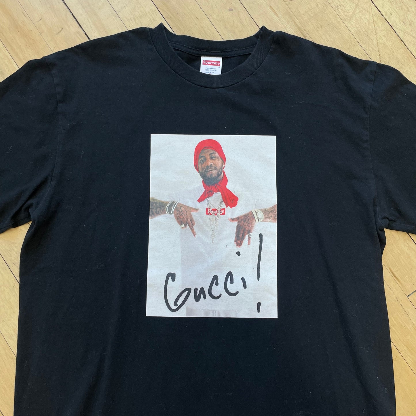 2016 Supreme Gucci Mane BLK T-shirt Sz XL