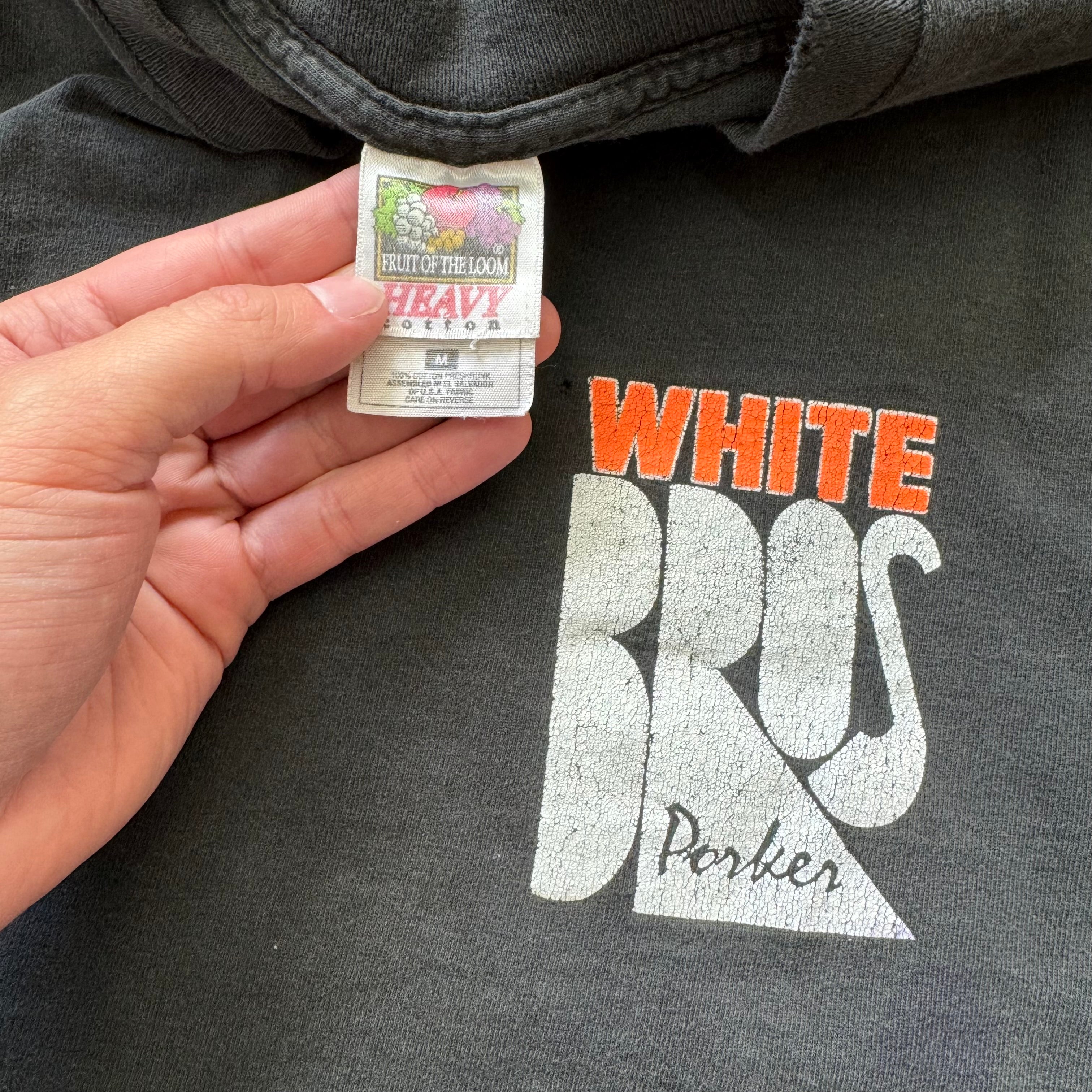 Vintage White Bros Poker Run T-shirt Sz M