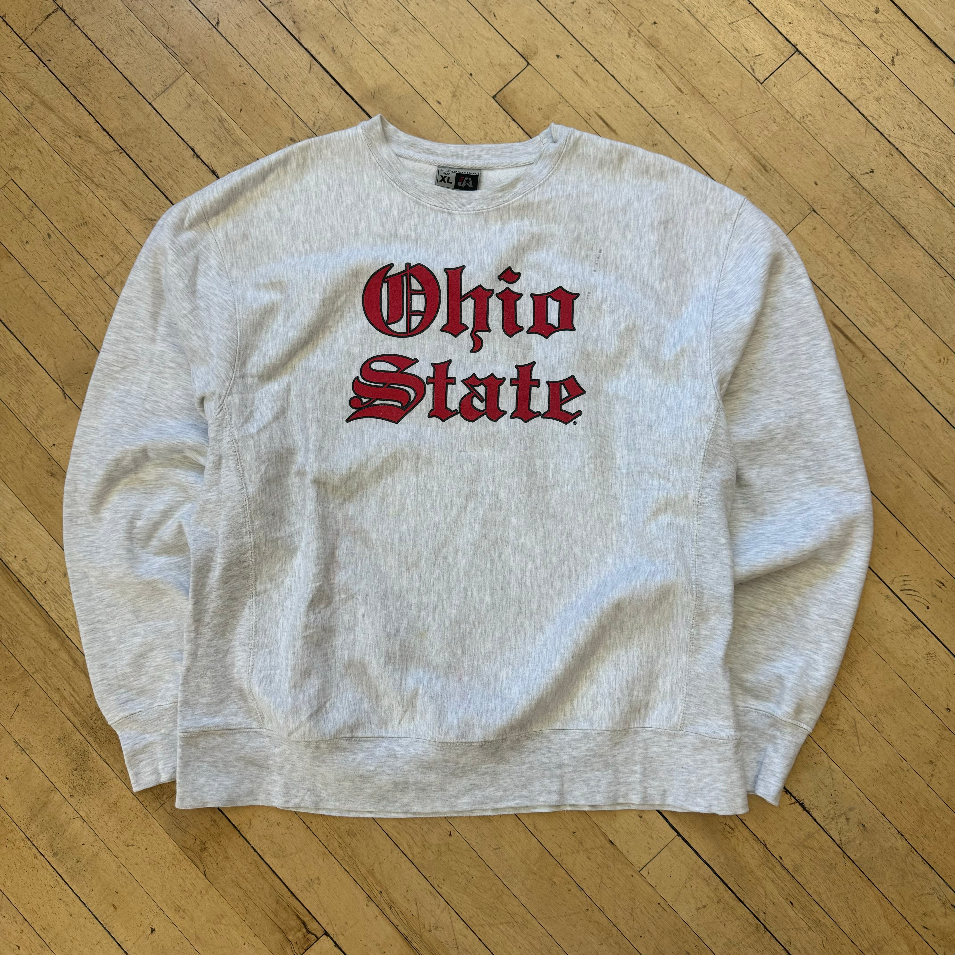Vintage Ohio State Old English SpellOut CrewNeck Sz XL
