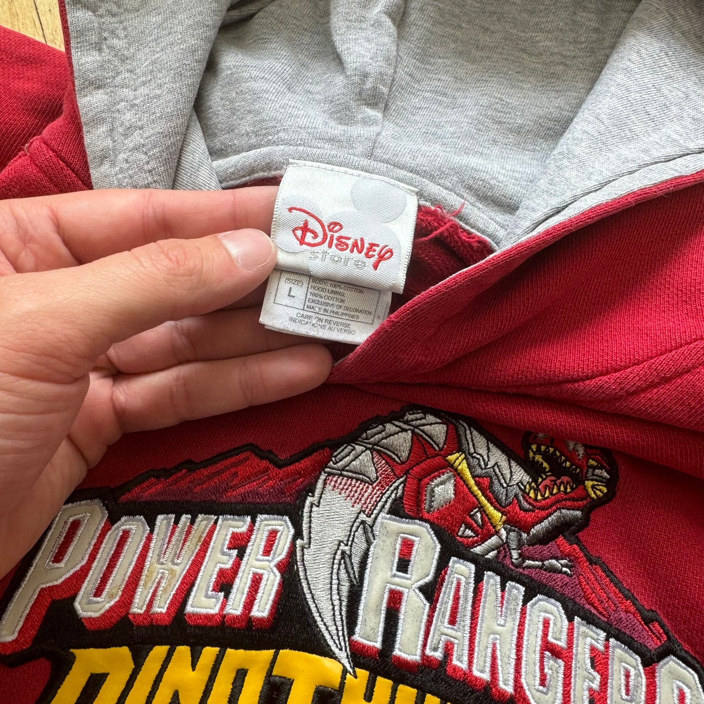 Vintage Power Rangers Disney Hoodie Sz YTH M