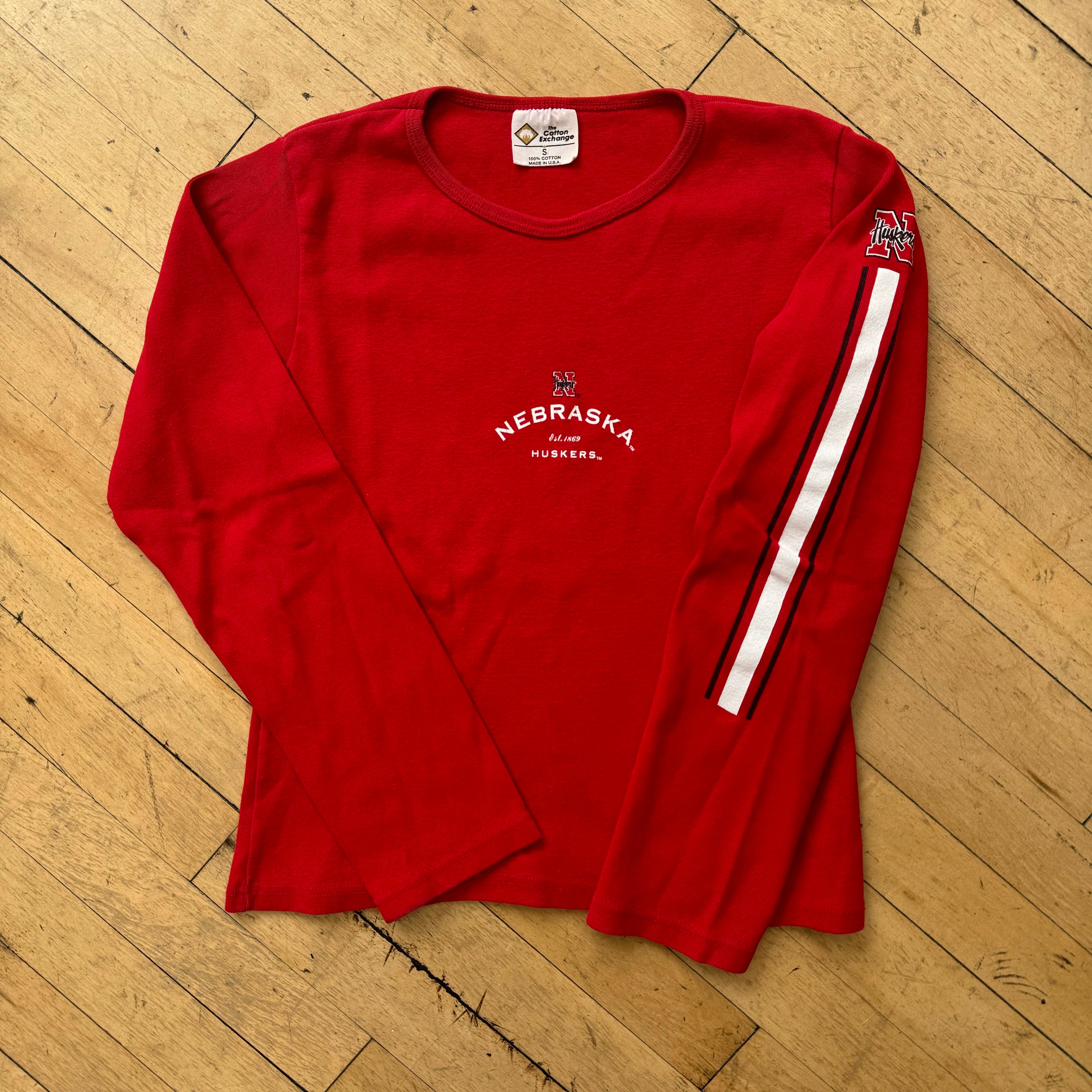 Vintage Nebraska L/S Baby T-shirt Sz S