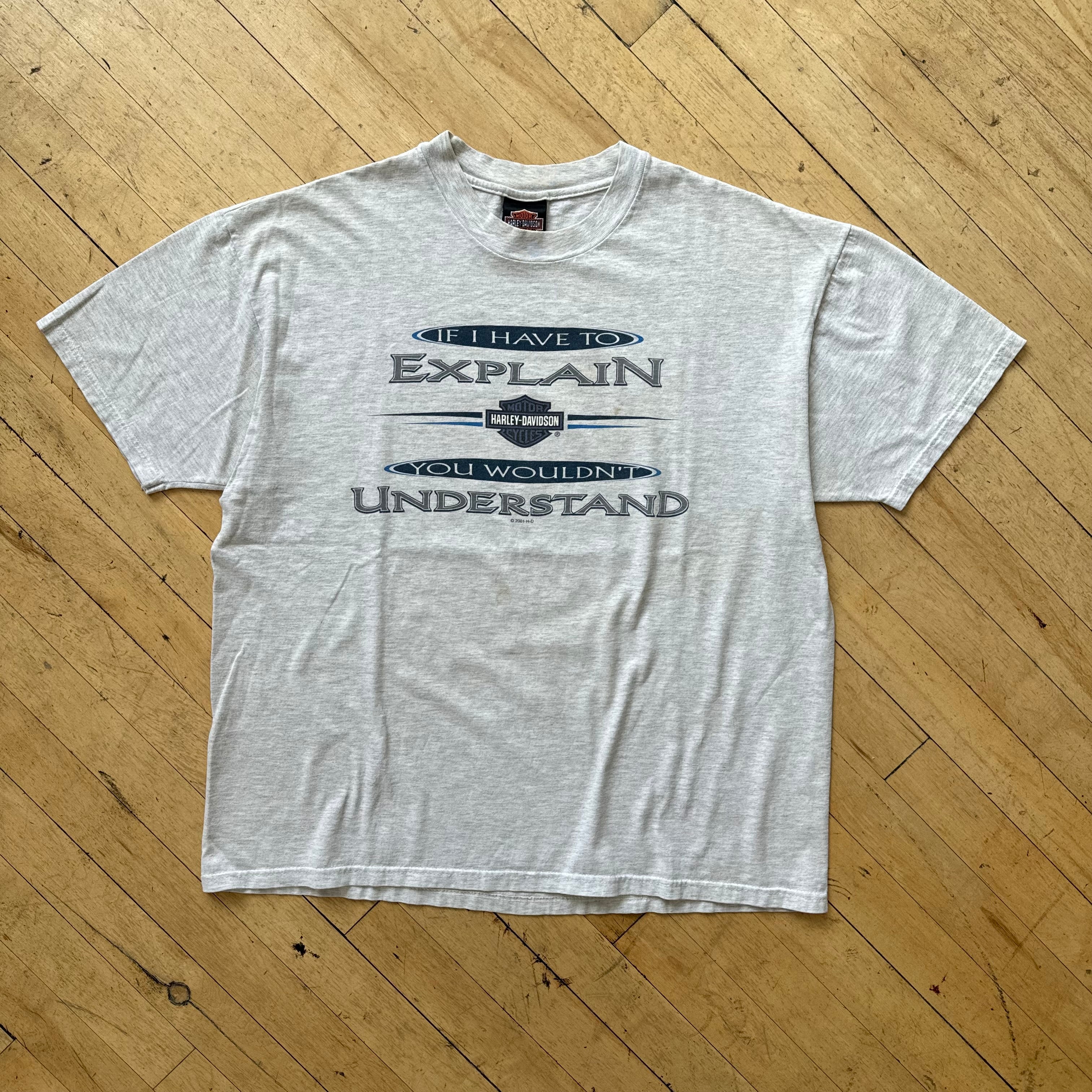 Vintage Harley Davidson If I had to explain T-shirt Sz L