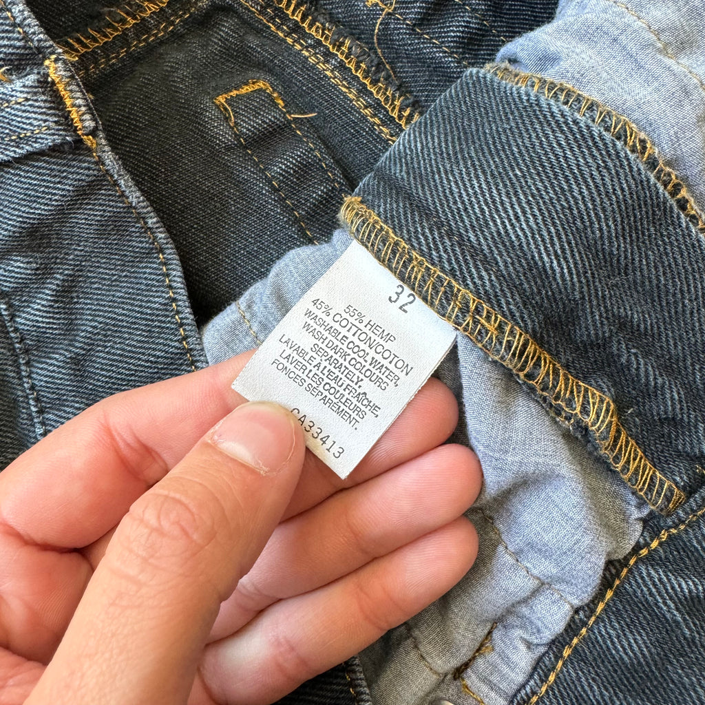 Y2K Spirt Stream Denim Cargo Jeans Sz 32