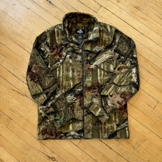 Vintage Mossy Oak Camo Fleece Jacket Sz M