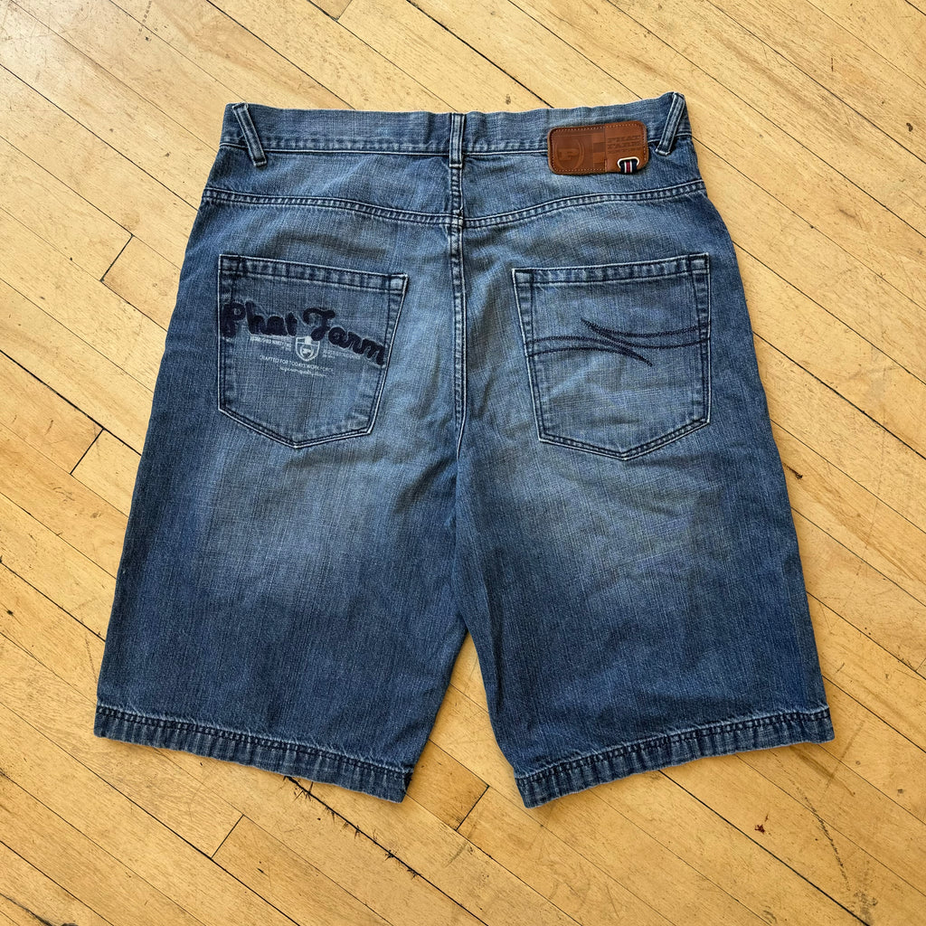 Y2K Phat Farm Denim Jean Shorts Sz 36