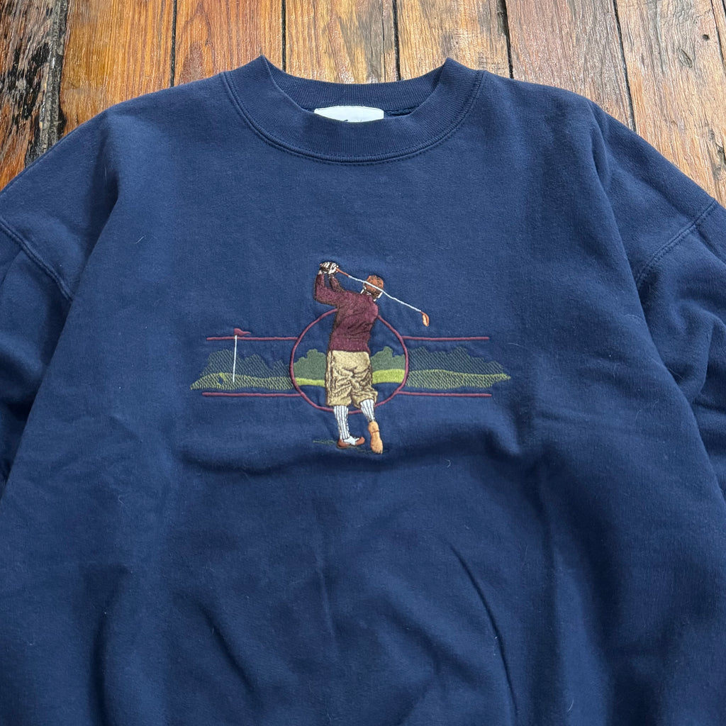 Vintage Embroidered Golf Crewneck Sz M