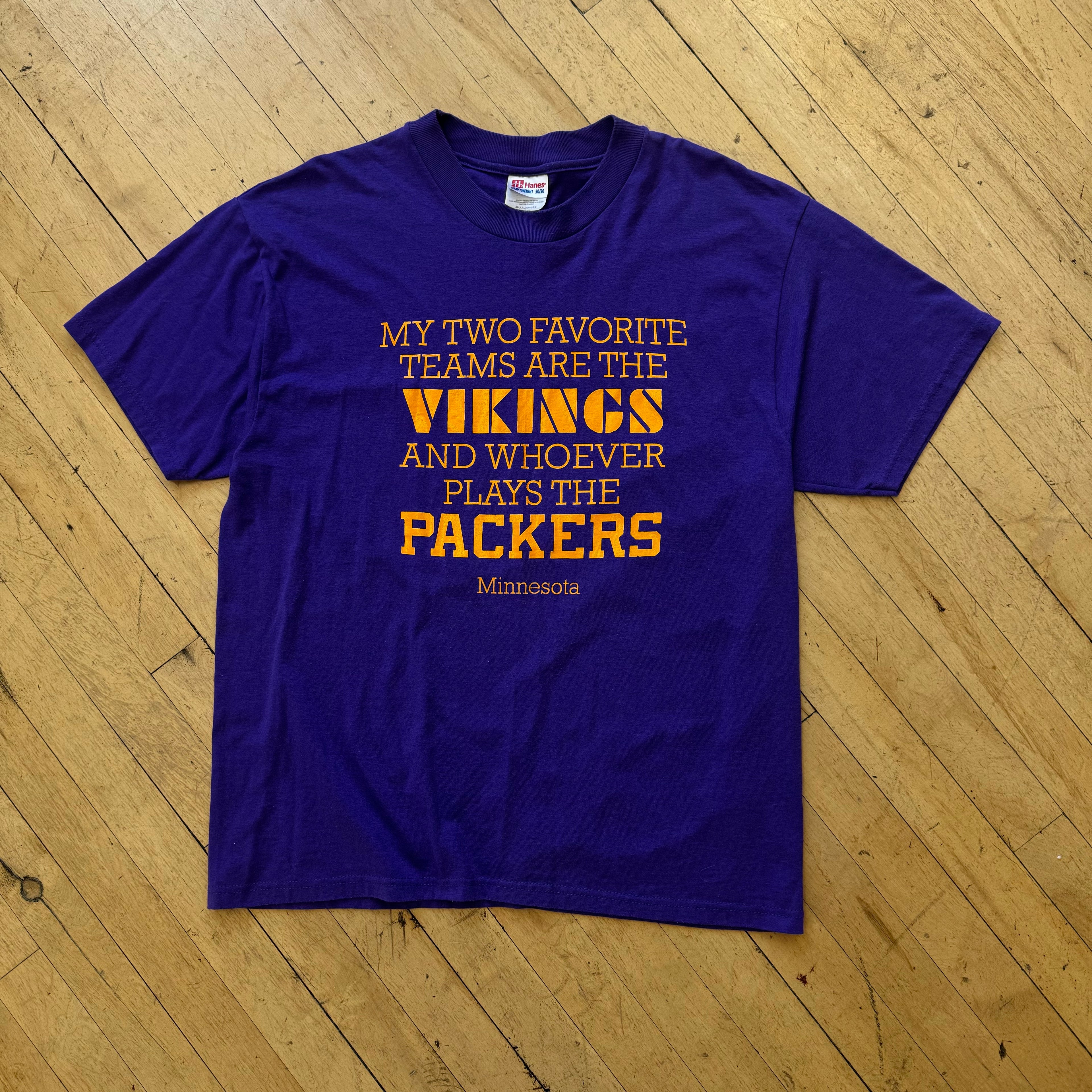 Vintage Vikings Favorite Team T-shirt Sz XL