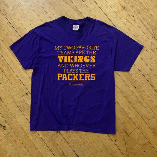 Vintage Vikings Favorite Team T-shirt Sz XL