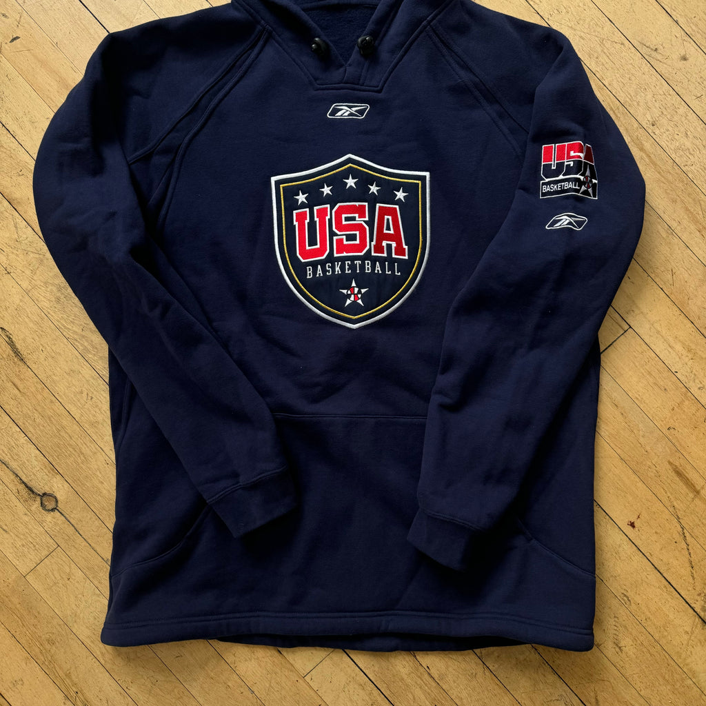 Vintage Reebok USA Basketball Hoodie Sz XXL