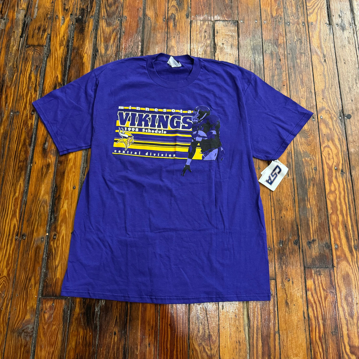 Vintage Minnesota Vikings 98 Schedule T-shirt Sz XL (NEW)