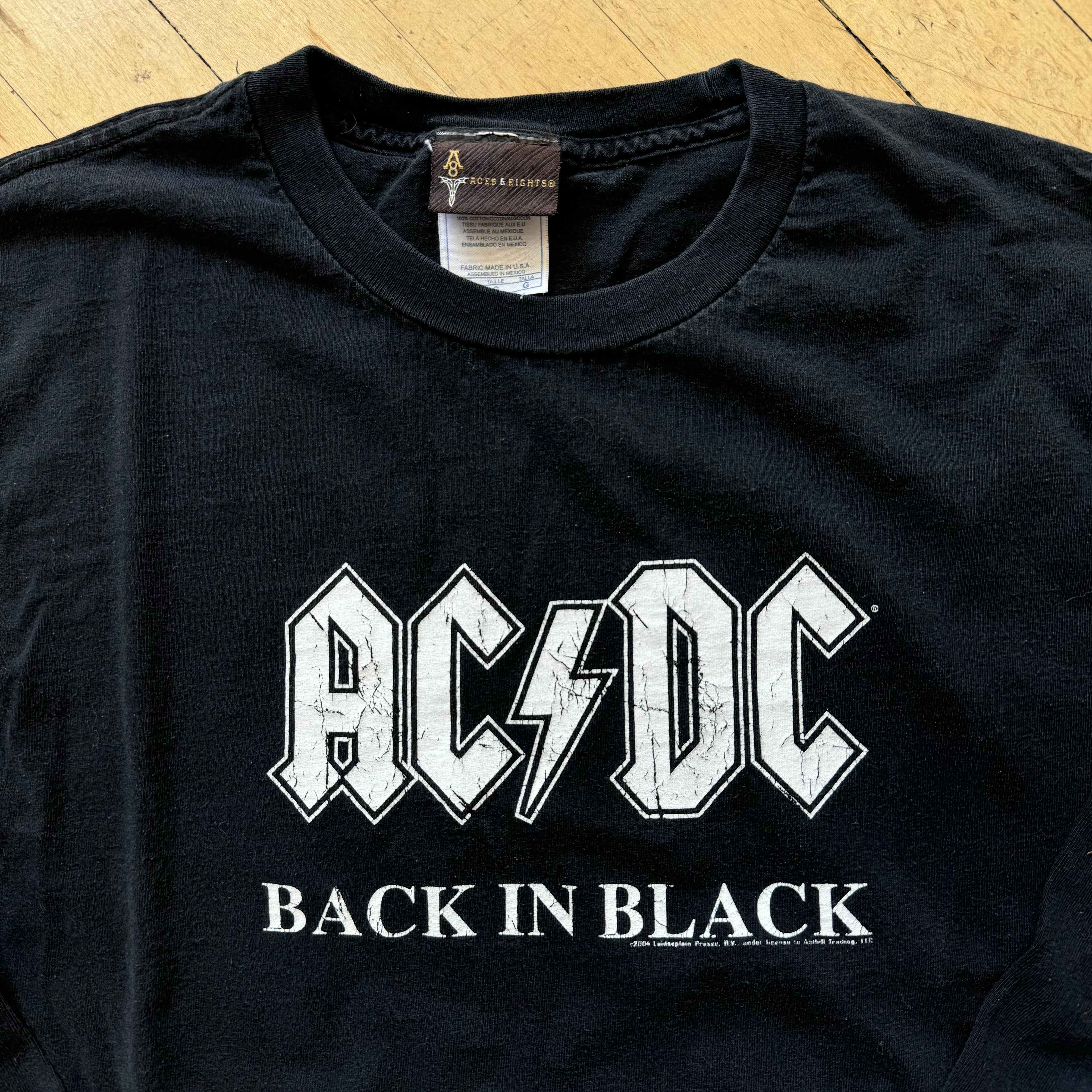 Vintage AC/DC Back In Black L/S T-shirt Sz L
