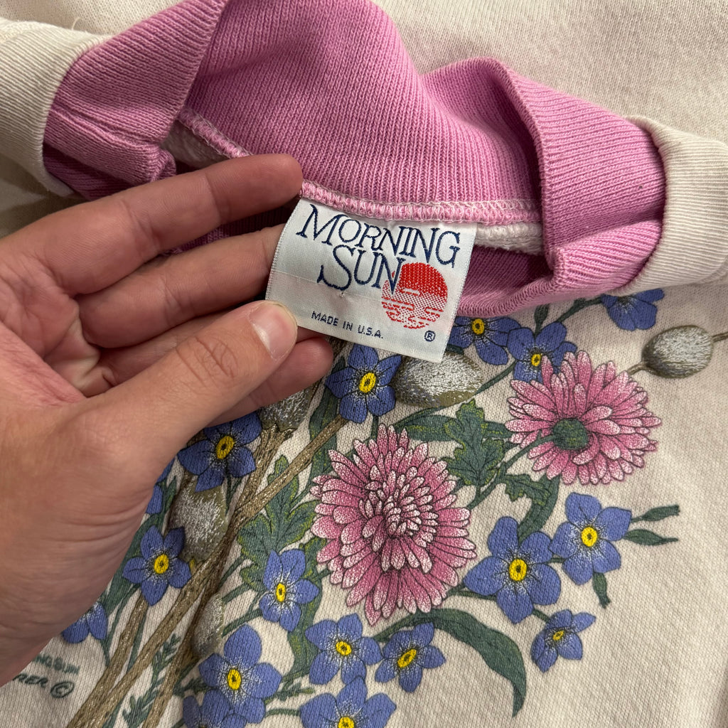 Vintage Morning Sun Flower Crewneck Sz L