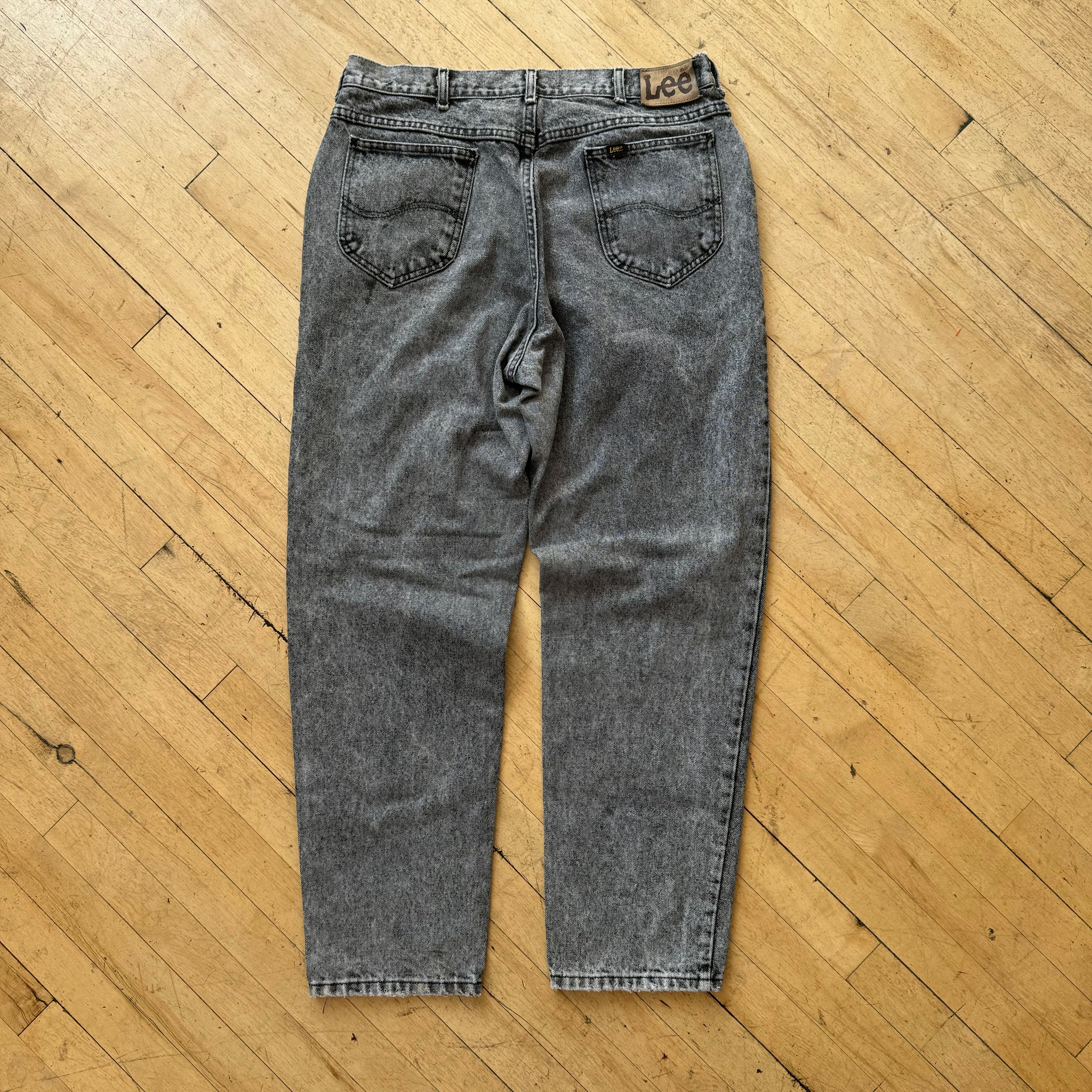 Vintage Lee Grey Denim Jeans Sz 36x32