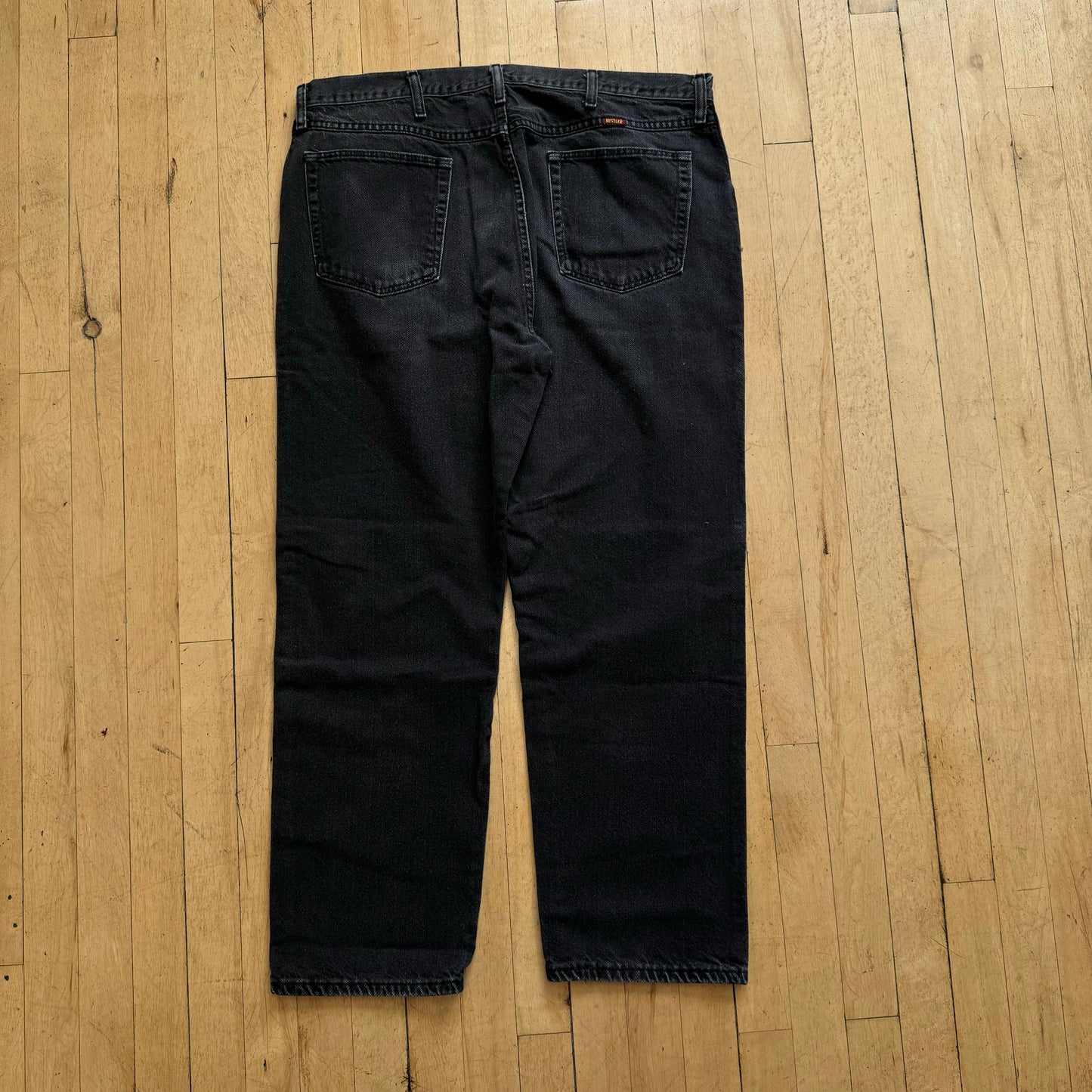 Vintage Rustler Black Wash Denim Jeans Sz 40x32