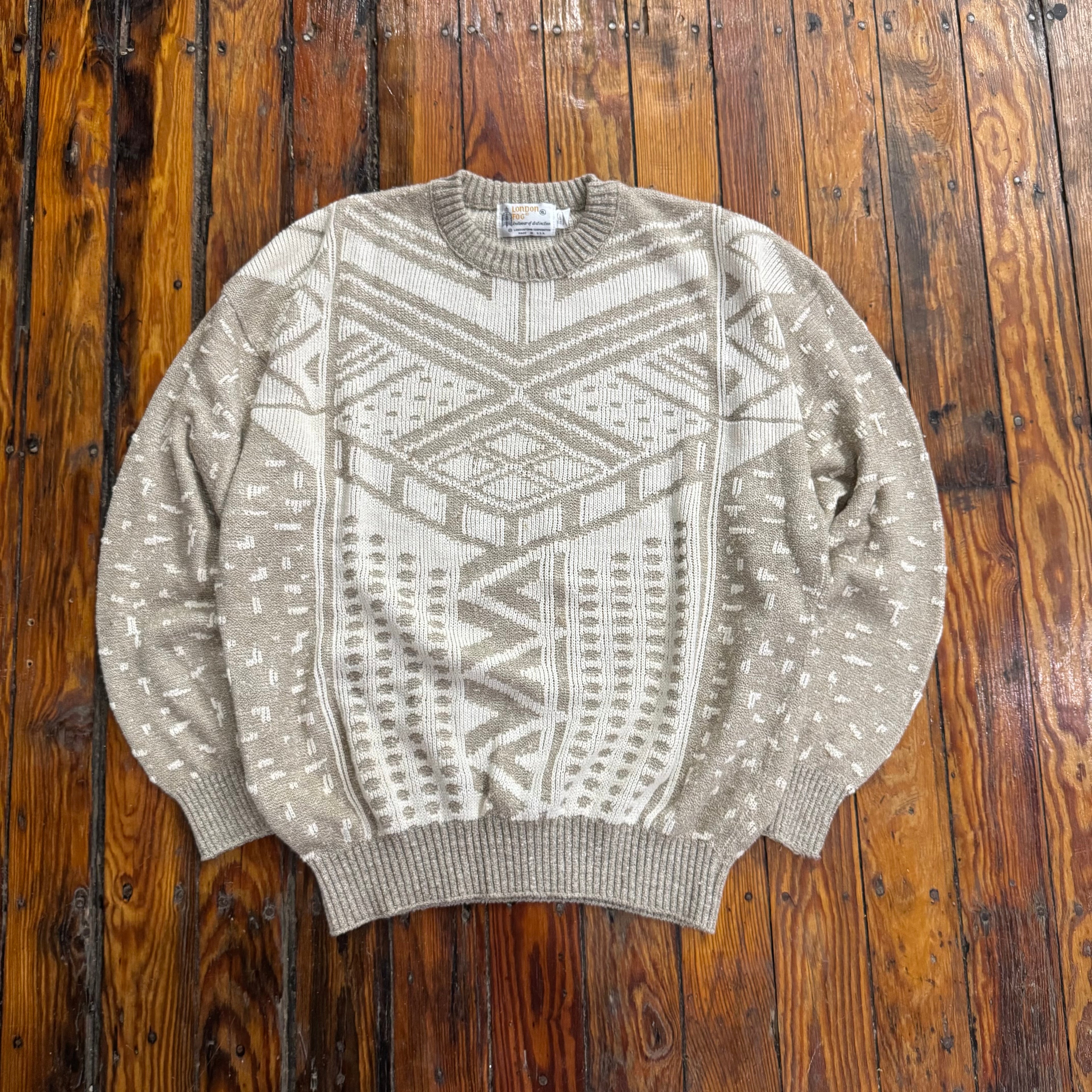 Vintage London Fog Knitted Sweater Sz XL