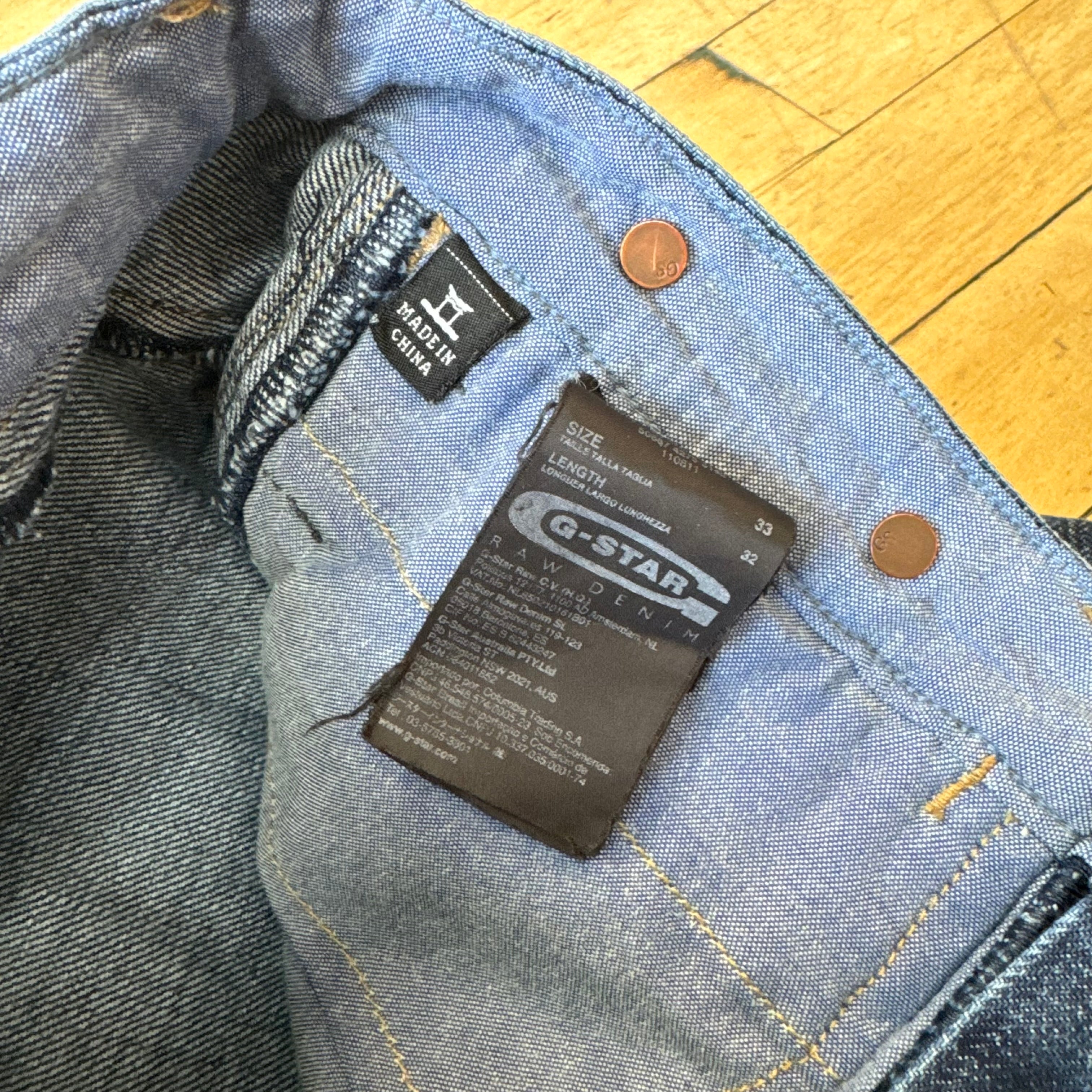 Dark Wash G-Star Denim Jeans Sz 33