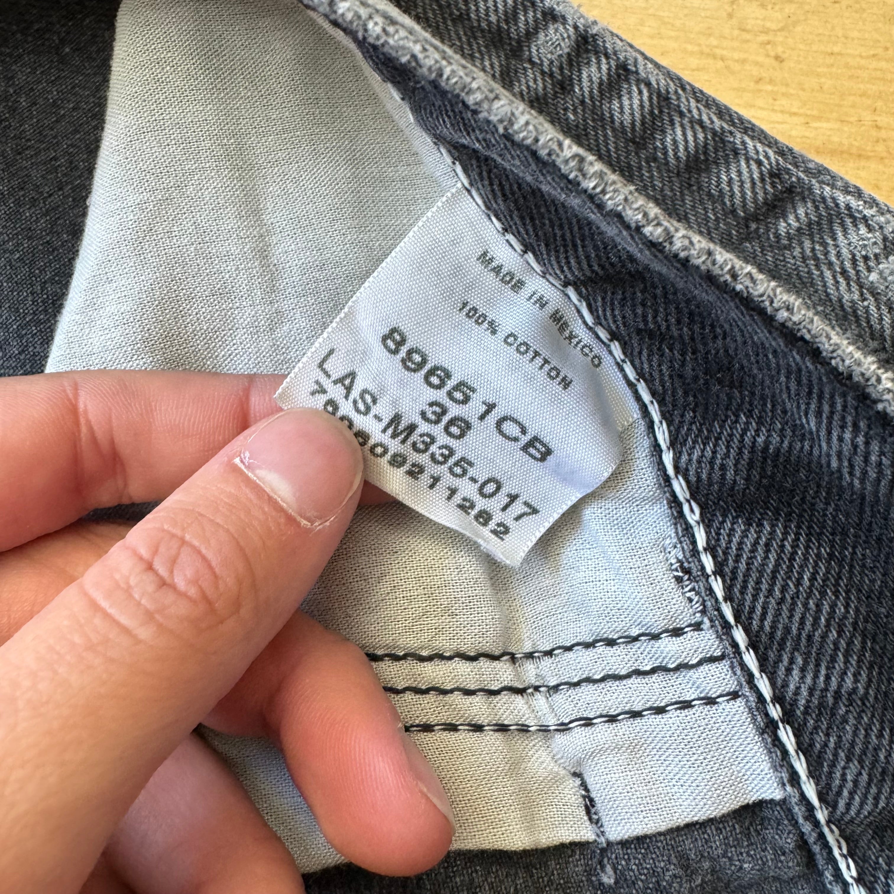 Vintage Rustler BLK Denim Jean Shorts Sz 36