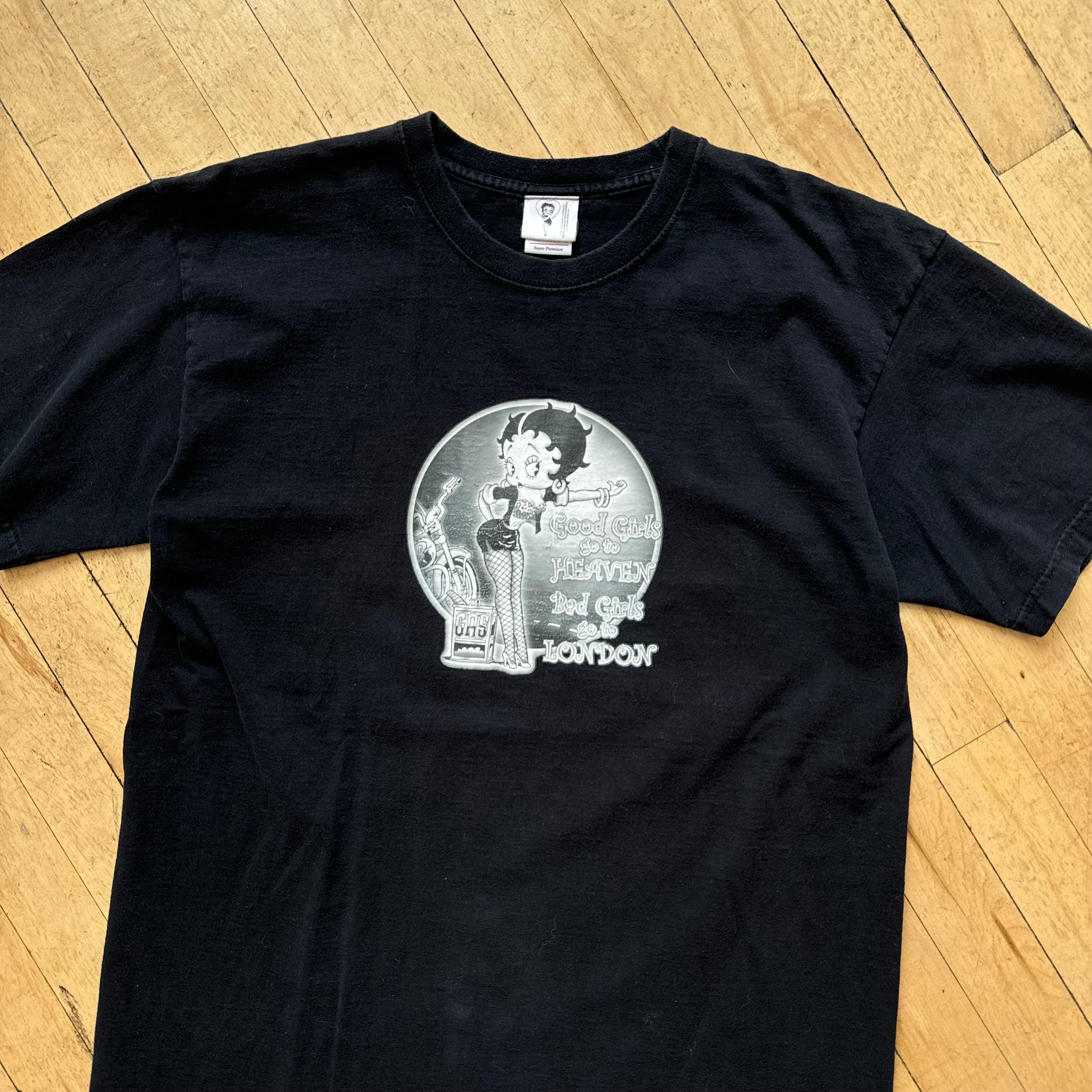 Y2K Betty Boop Bad Girls go to London T-shirt Sz L