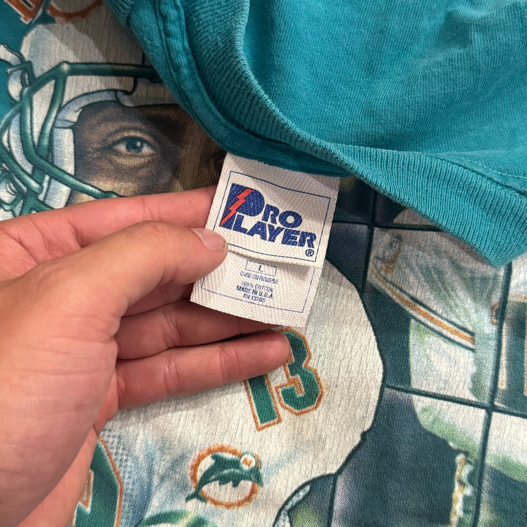 Vintage Dan Marino Dolphins Pro Player Charter T-shirt Sz L