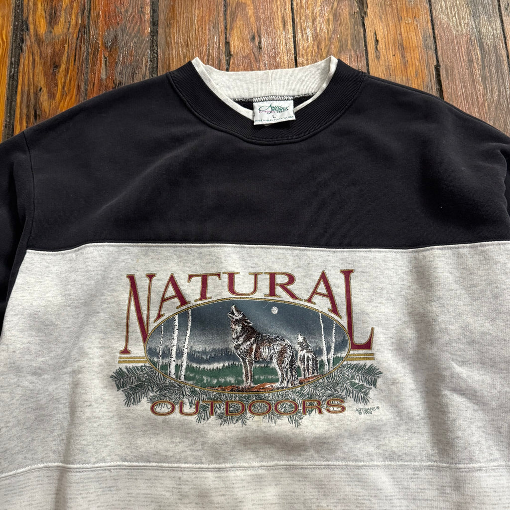 Vintage Natrual Outdoors Nature Crewneck Sz L