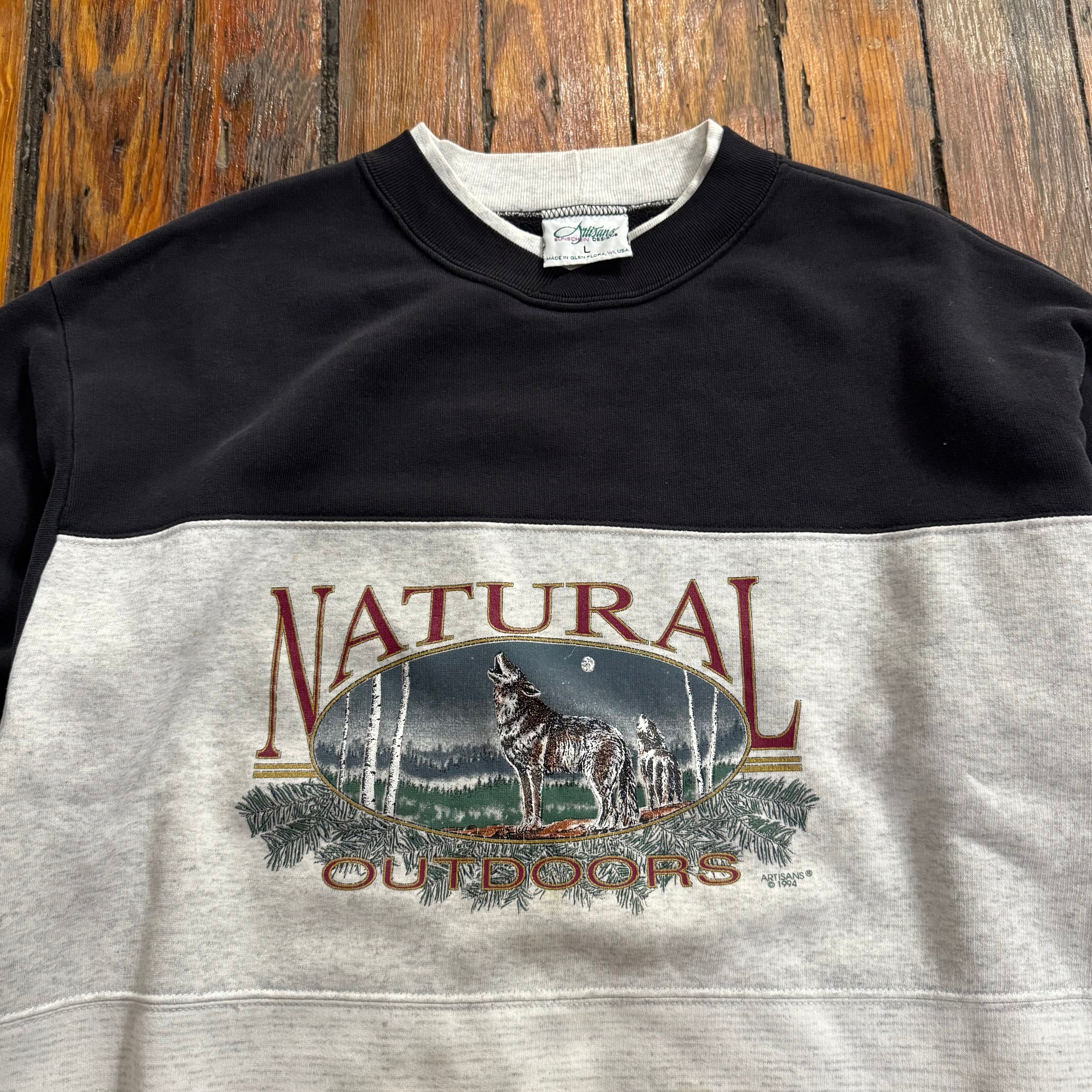 Vintage Natrual Outdoors Nature Crewneck Sz L