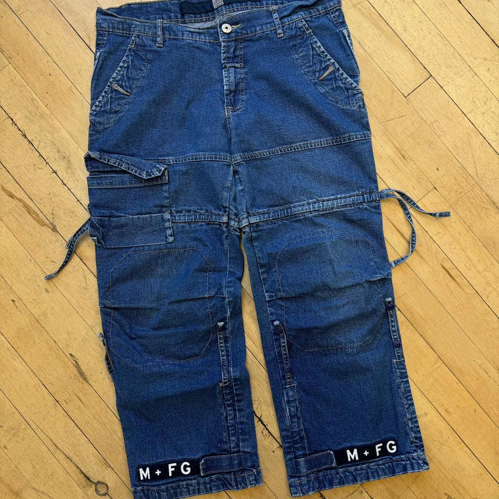 Vintage MFG Denim Cargo Jeans Sz YTH 29