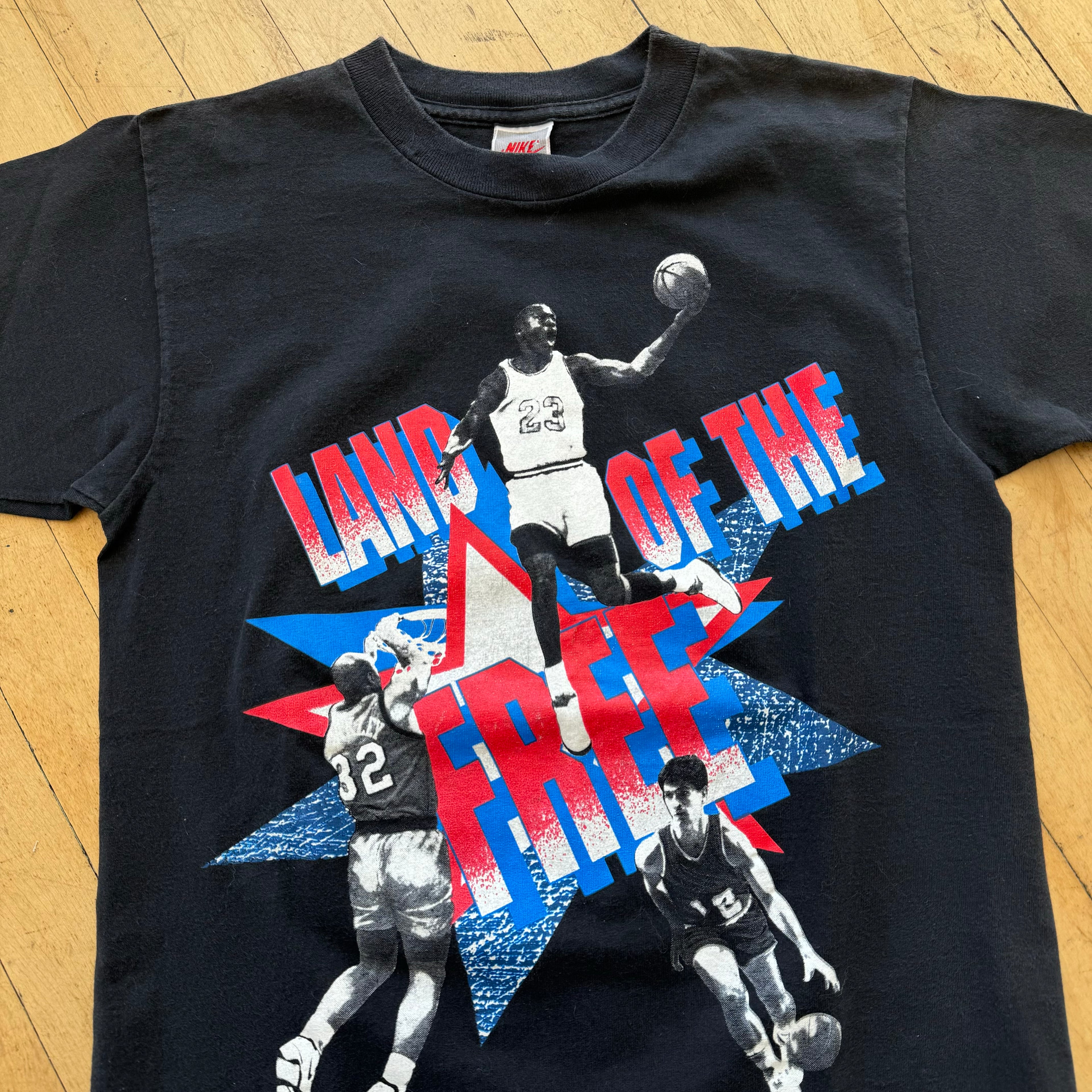 Vintage Nike Land Of The Free Basketball T-shirt Sz M