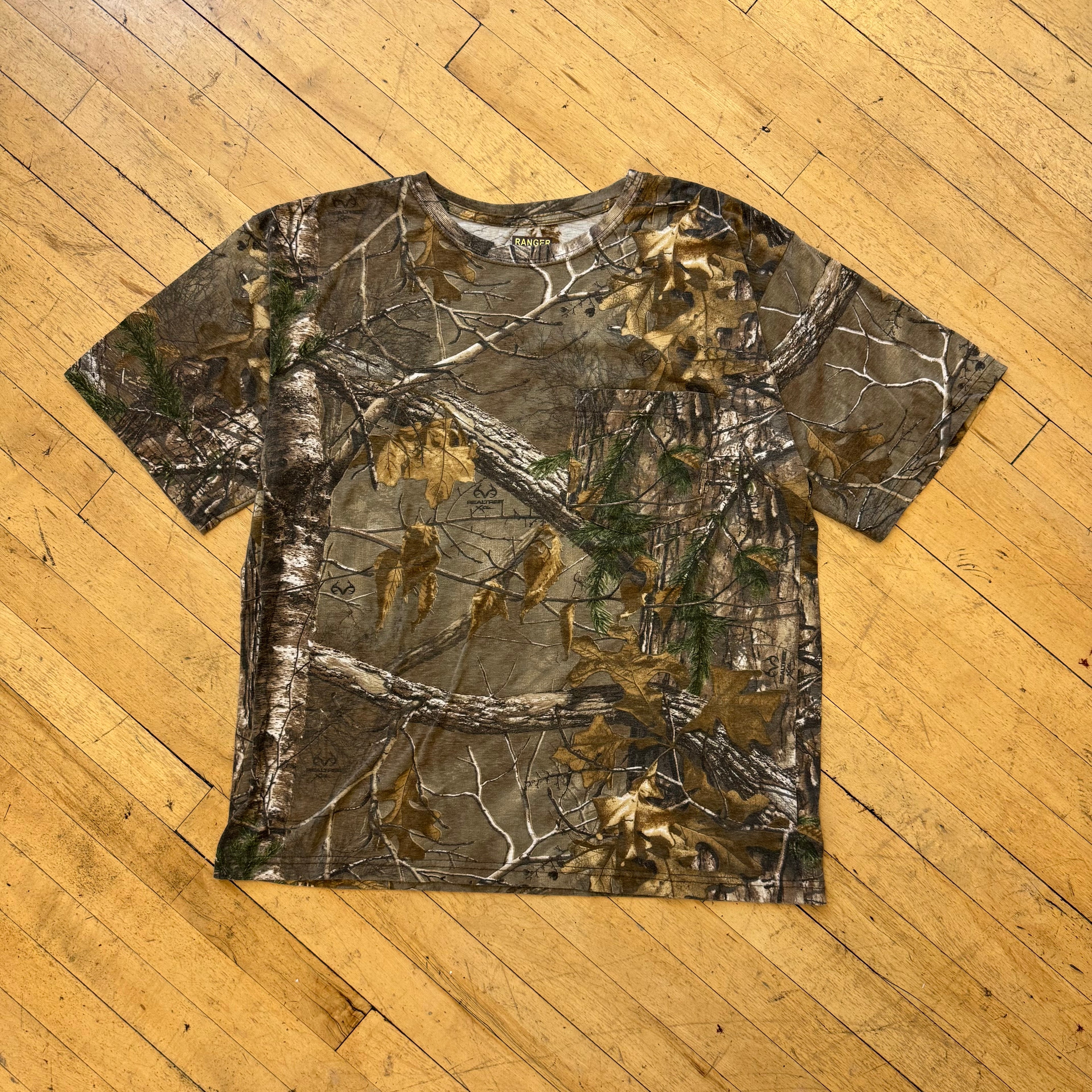 Y2K Ranger Camo Pocket T-shirt Sz L