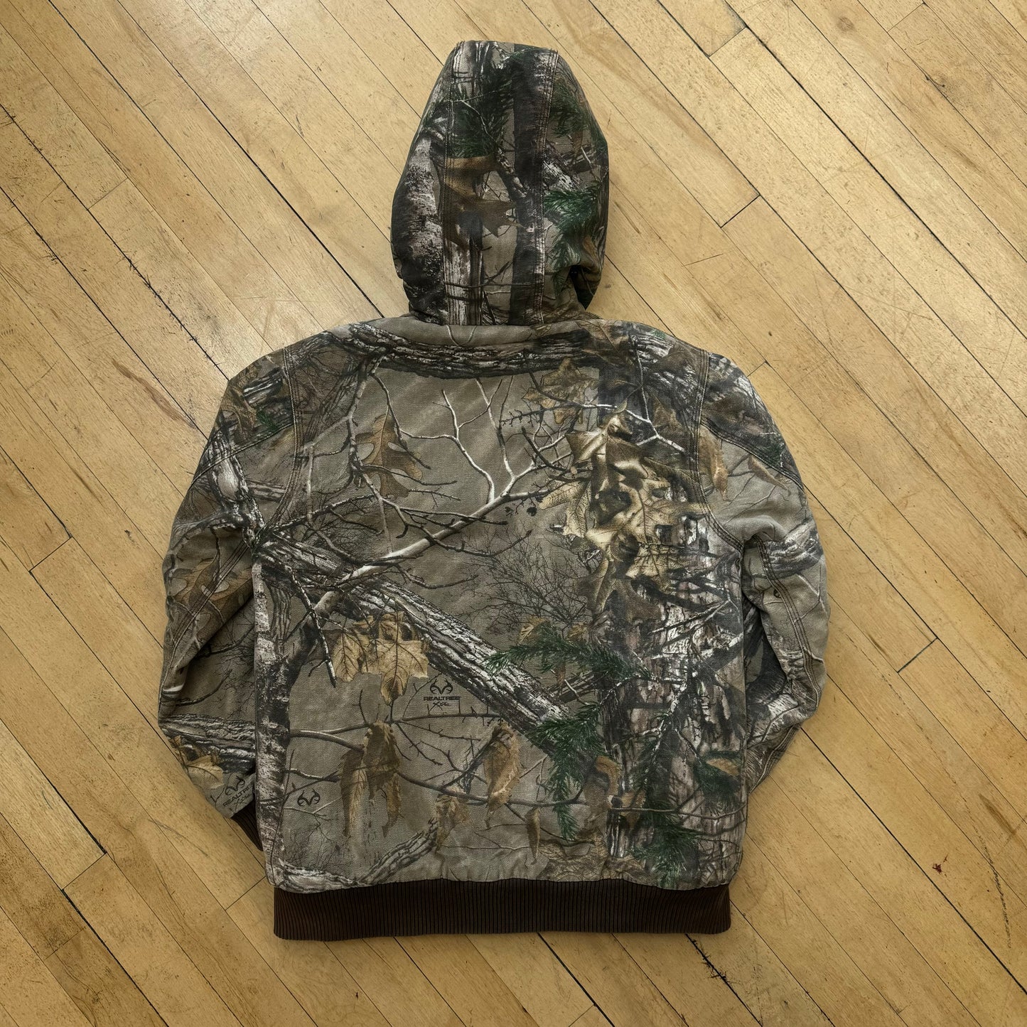 Vintage Camo RealTree Carhartt Hooded Jacket Sz YTH L