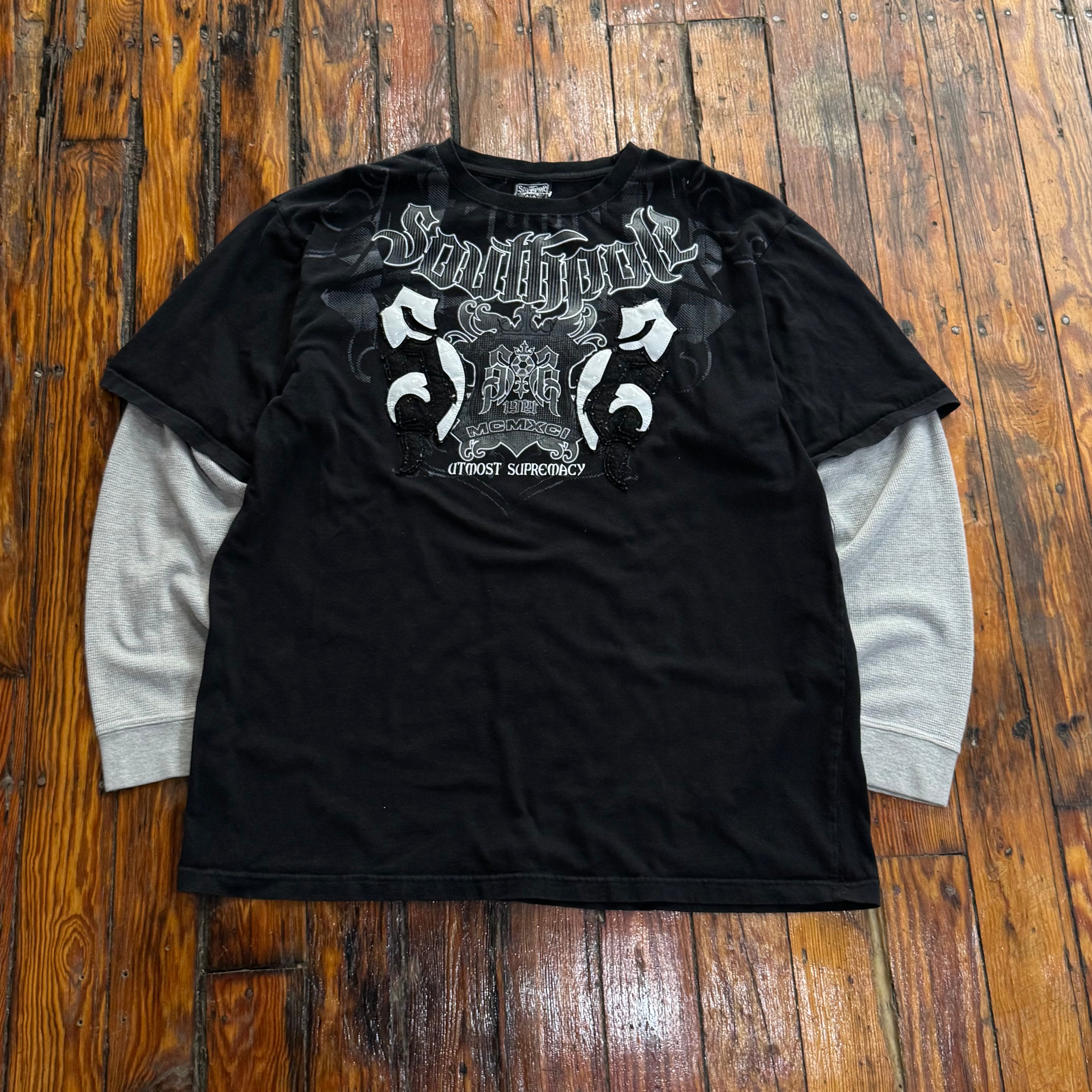 Y2K South Pole Thermal Long Sleeve T-shirt Sz XXL