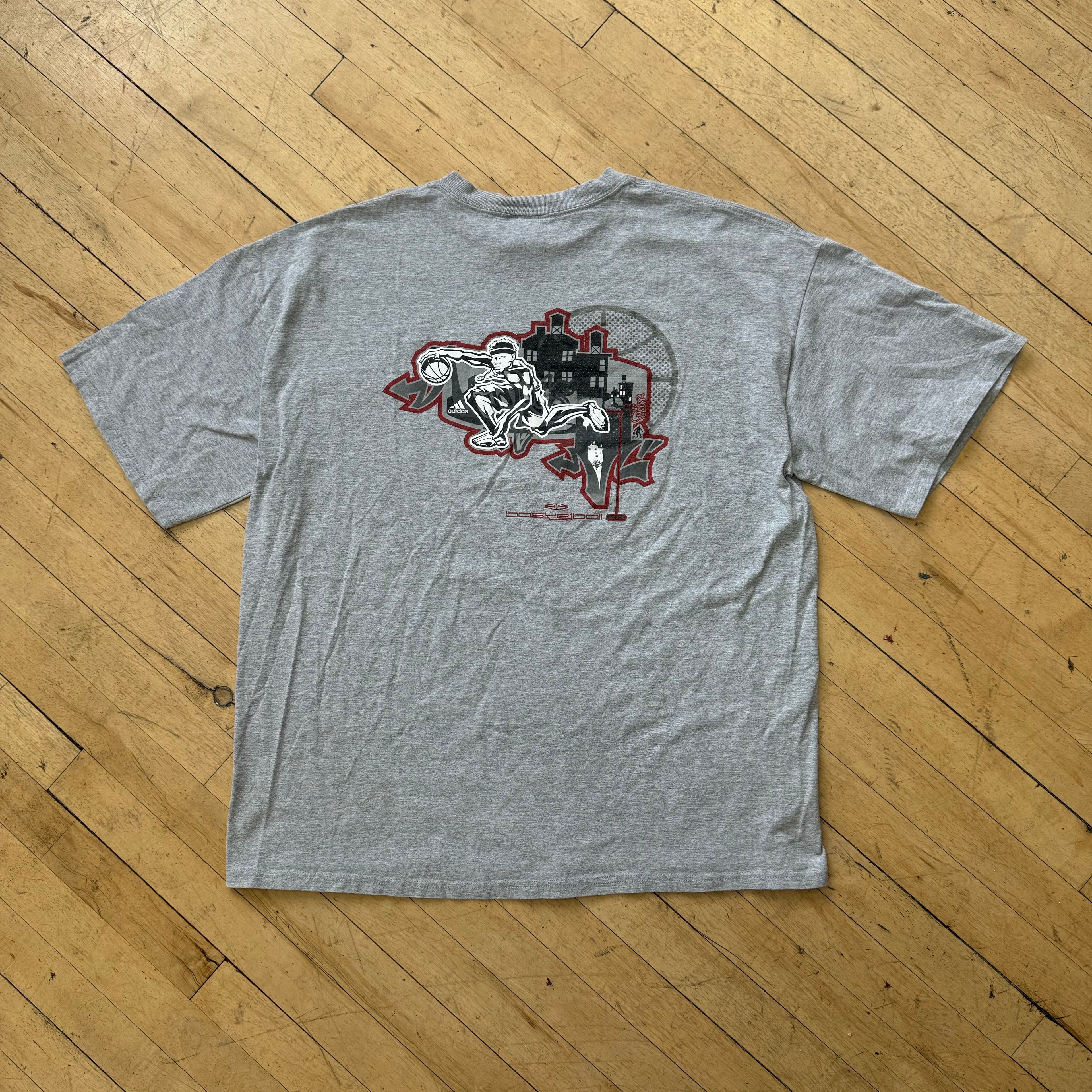 Vintage Adidas Basketball T-shirt Sz XL