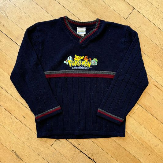 Vintage Pokémon embroidered Sweater Sz 7 Kids