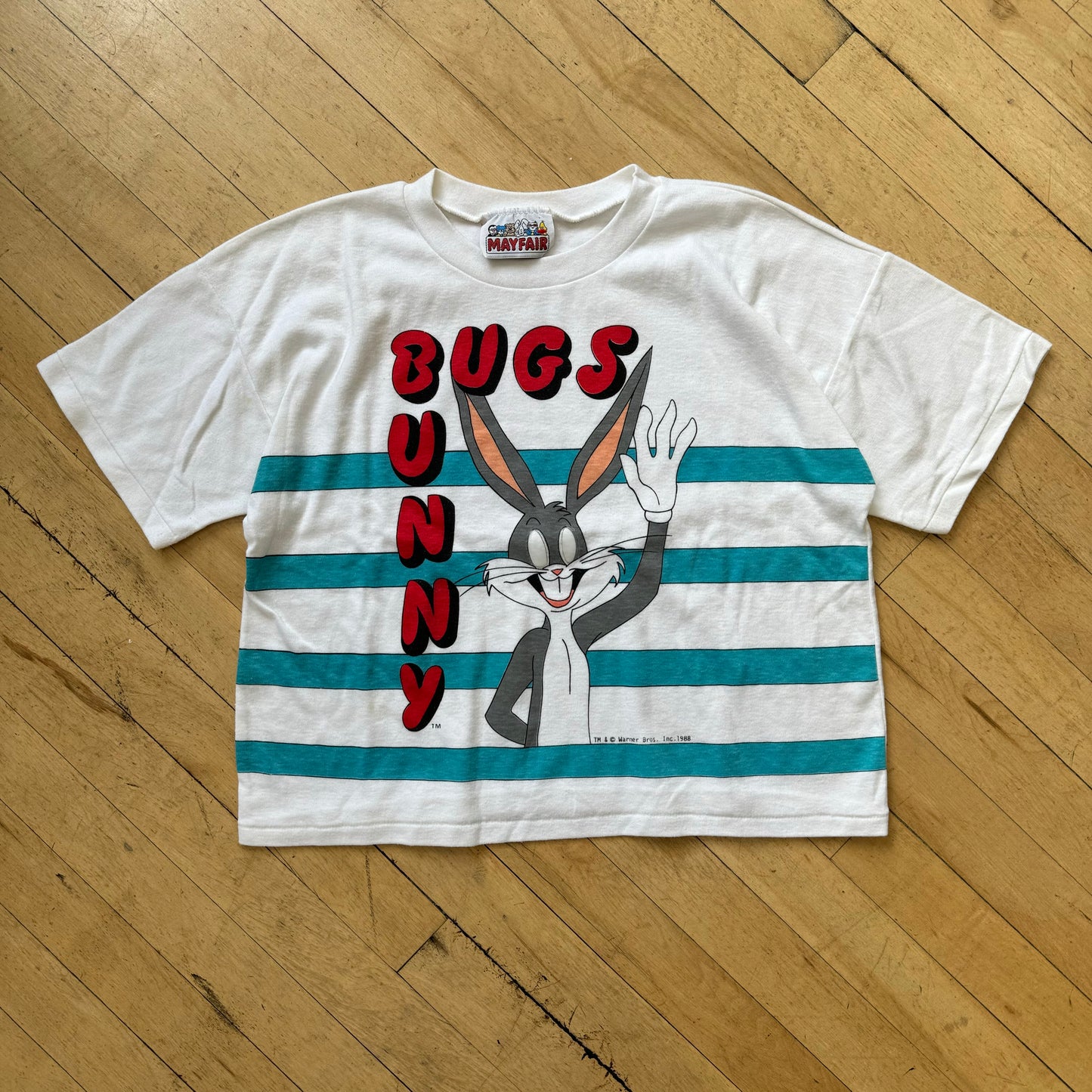 Vintage Bugs Bunny Cropped Fit T-shirt Sz S