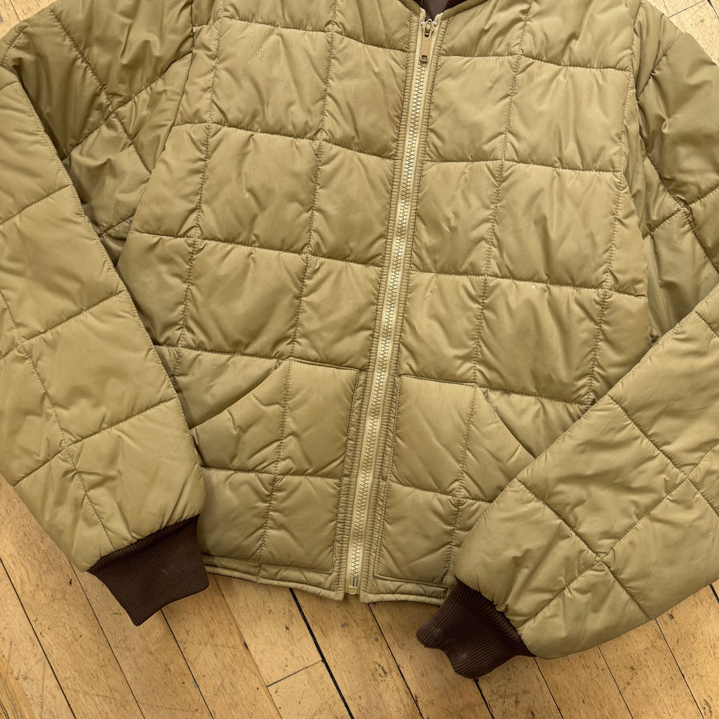 Vintage Tan Down Puffer Jacket Sz S