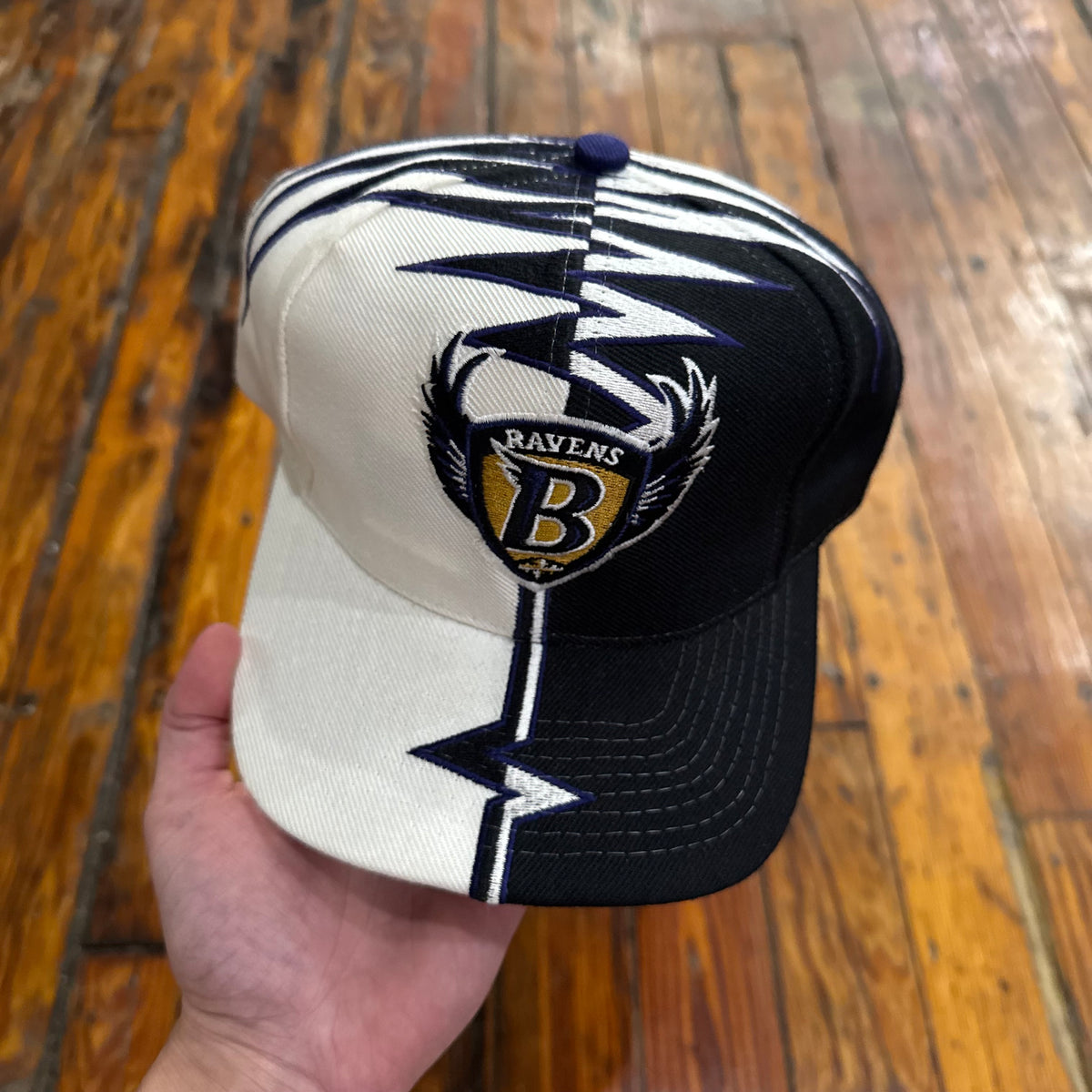 Vintage Starter Double Shockwave Baltimore Ravens Snapback Hat (NEW)