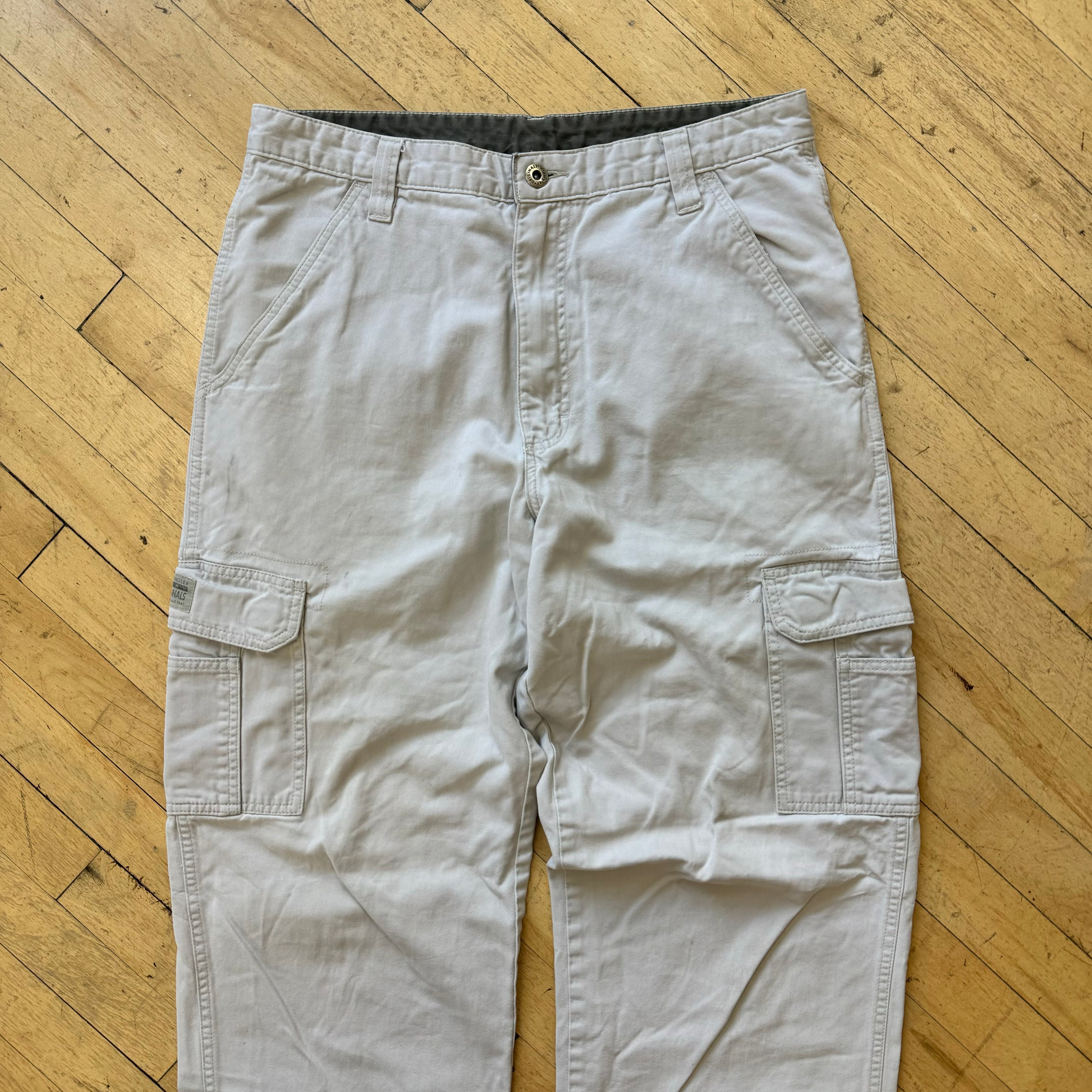 Vintage Wrangler Cargo Khaki Pants Sz 36 x 32