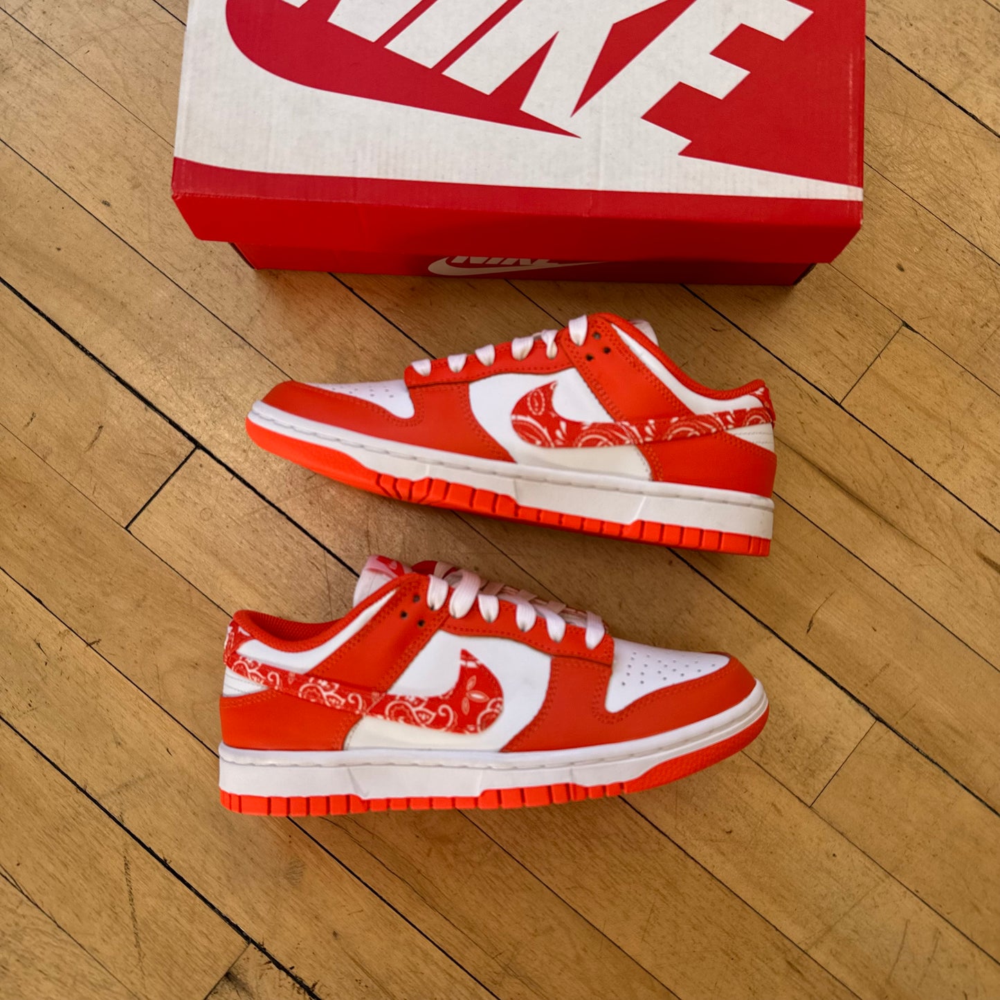 Nike Dunk Low Orange Paisley Sz 7w (DS)