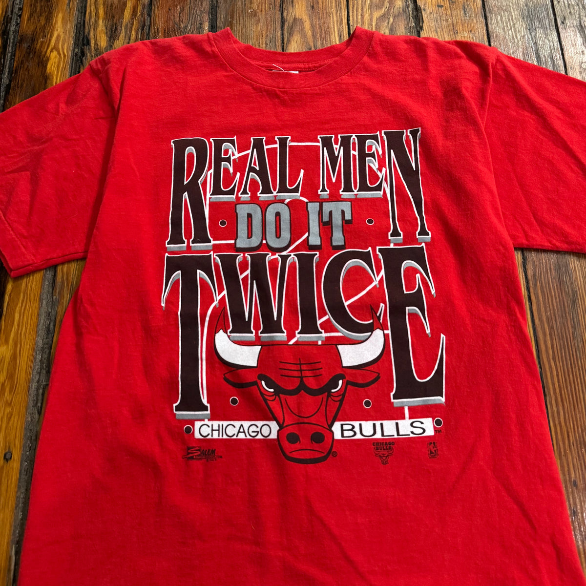 Vintage Real Men Do it Twice Bulls T-shirt Sz L