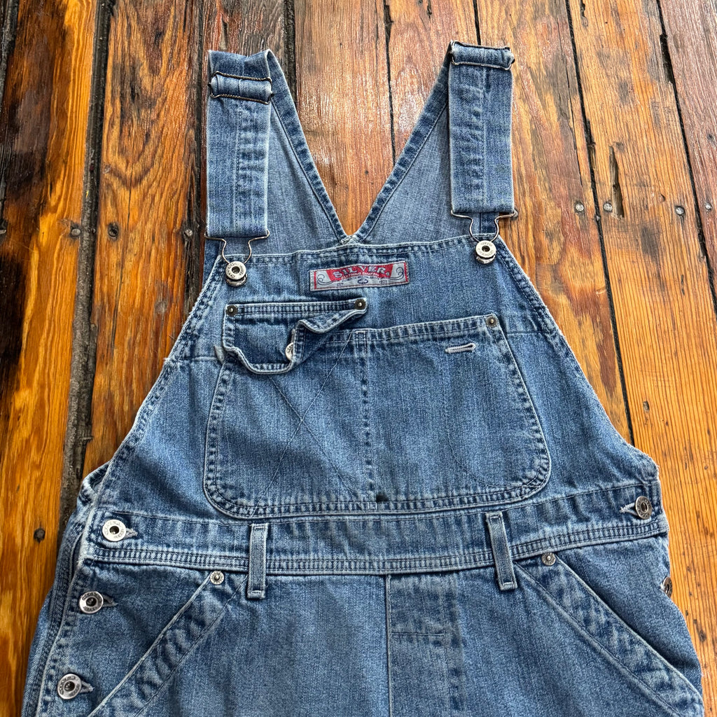 Vintage Silver Overall Shorts Sz M