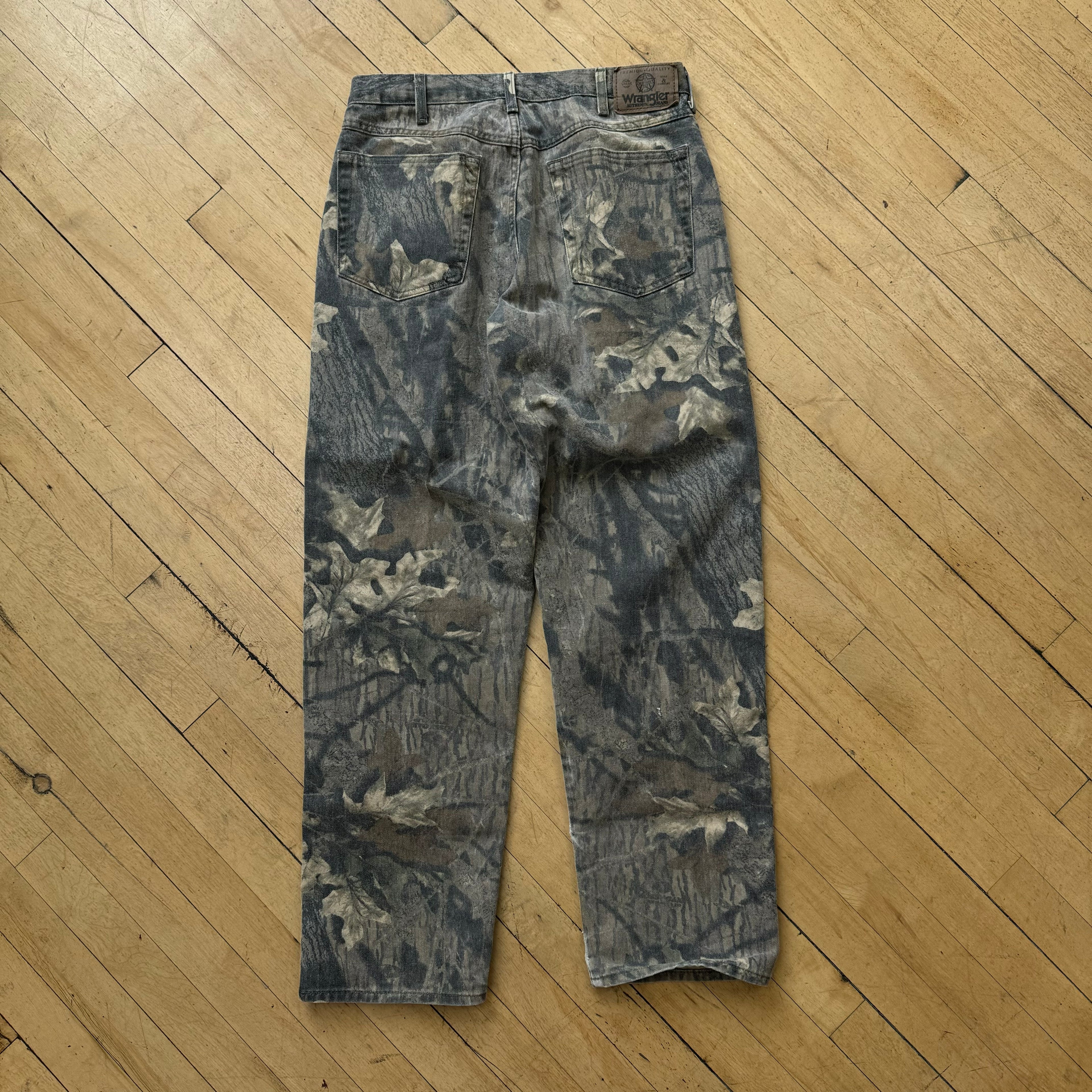 Vintage Wrangler Camo Denim Jeans Sz 32x32