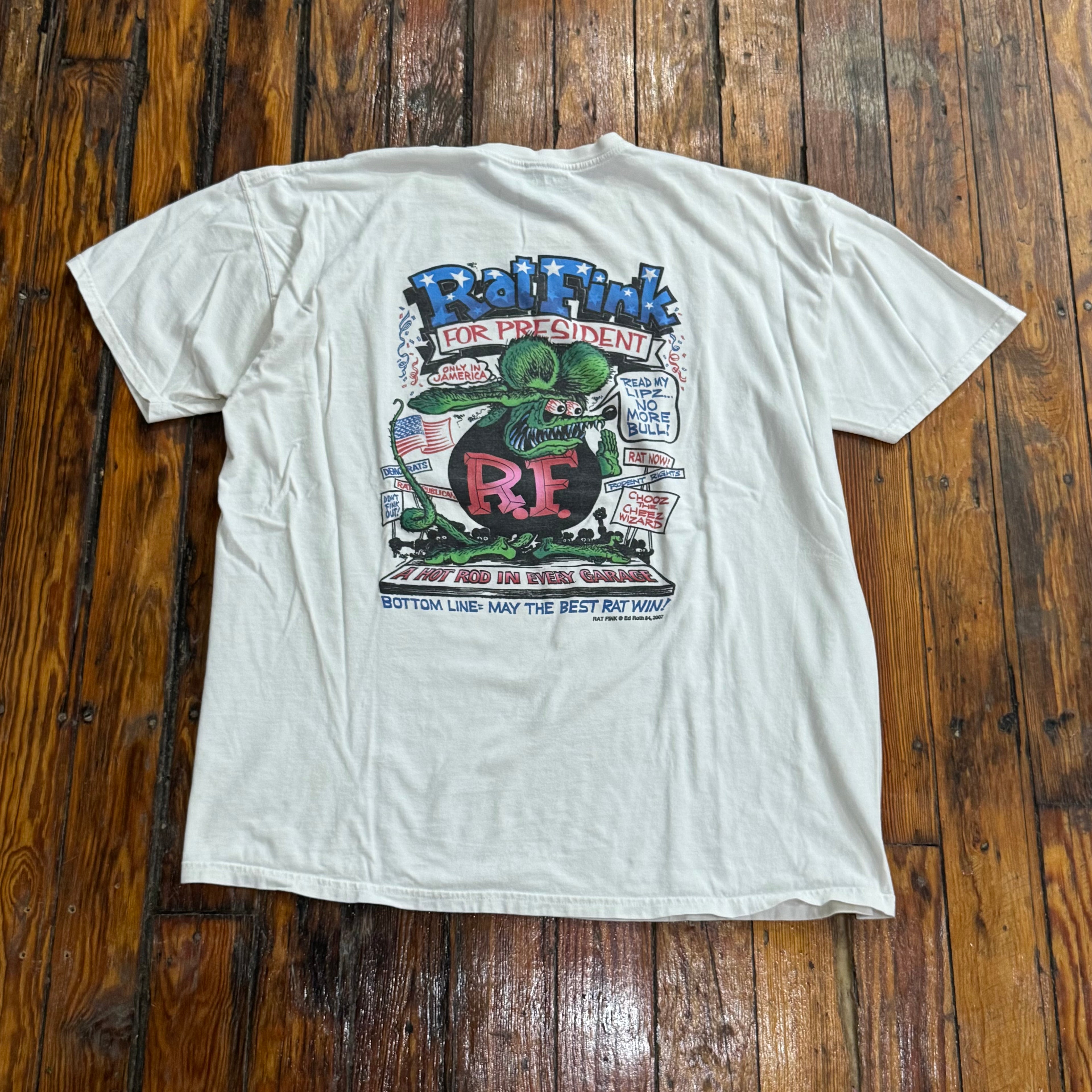 Y2K Rat Fink For President Ed Roth T-shirt Sz XL