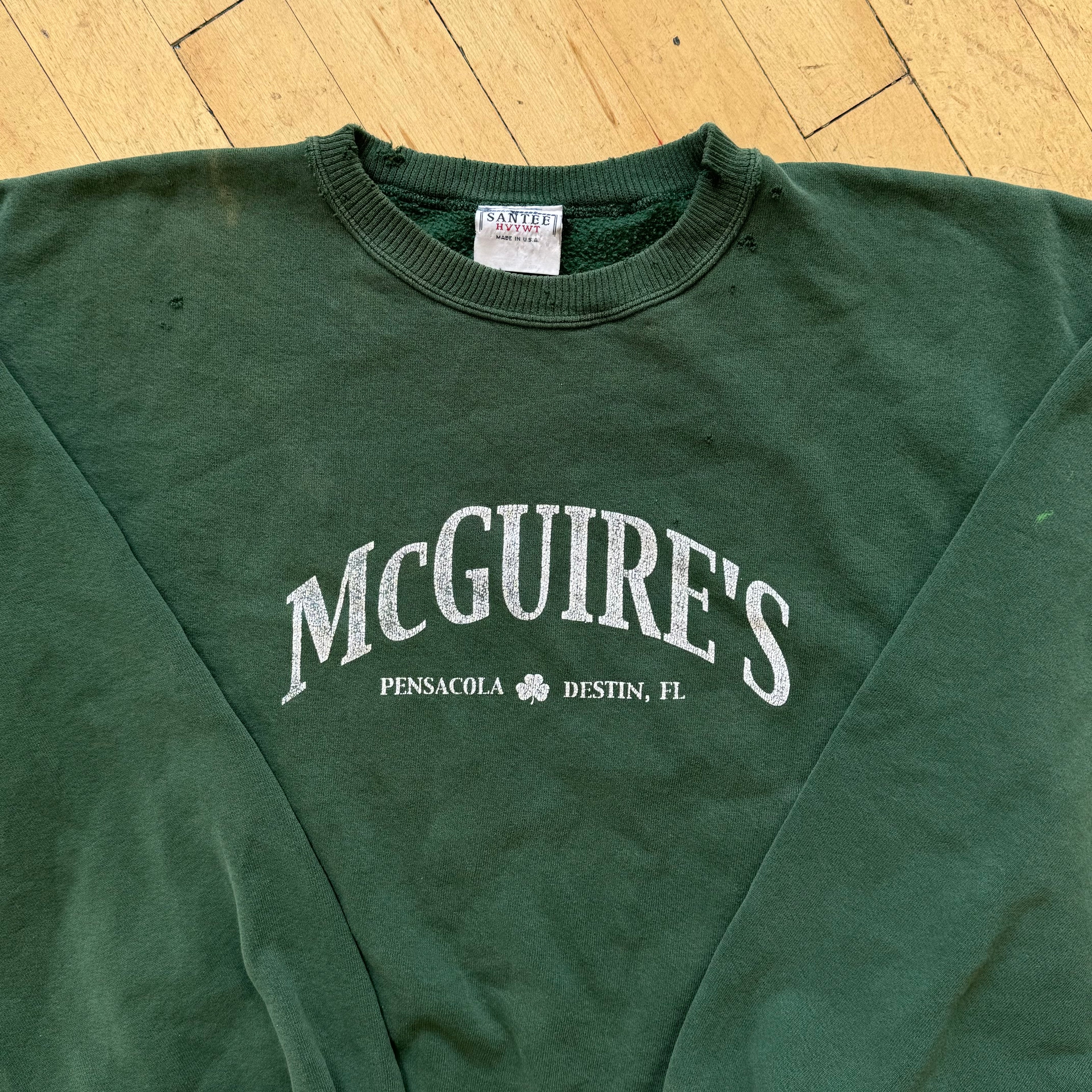 Vintage McGuires SpellOut CrewNeck Sz L